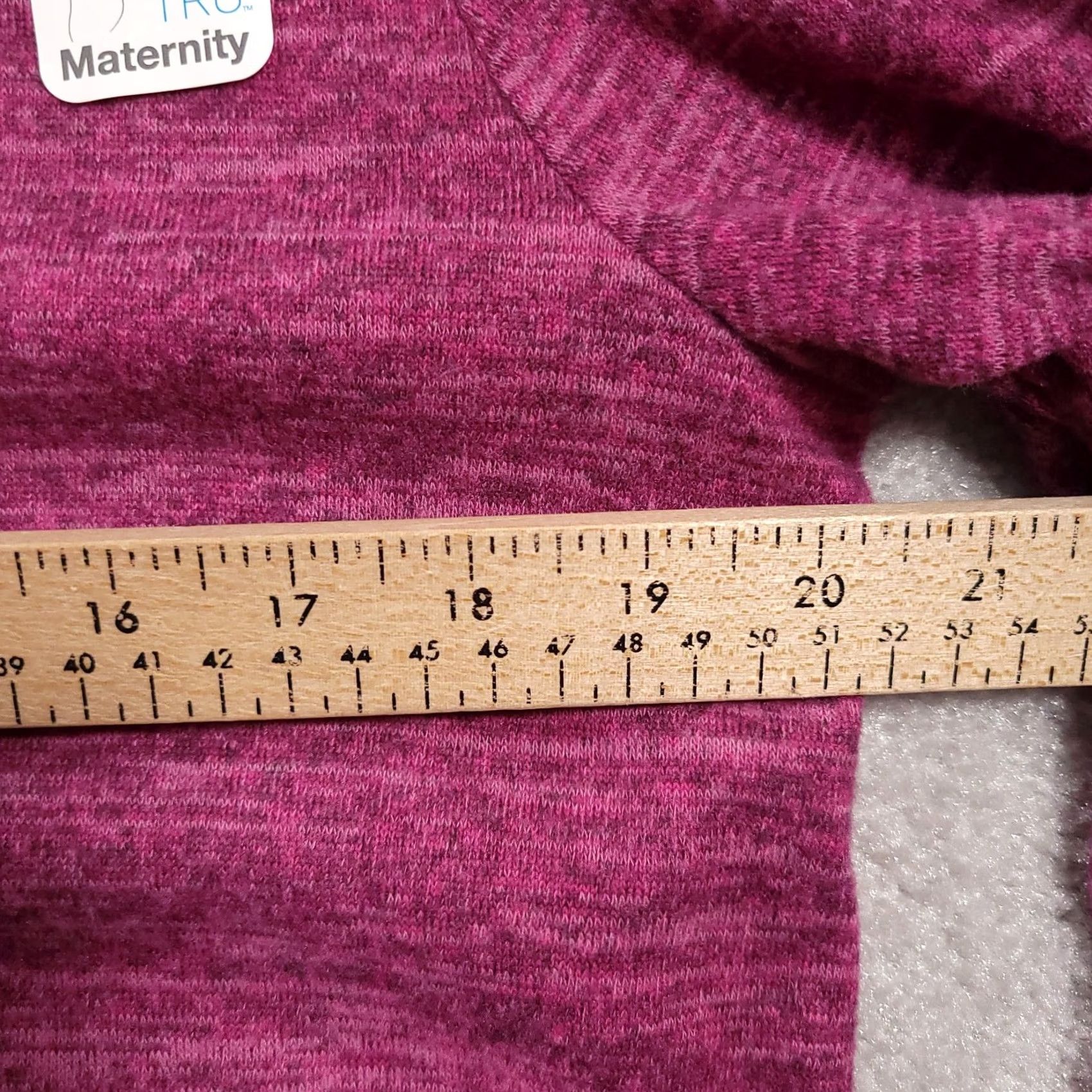 Vintage Time and Tru Tee Long Sleeve Maternity M(8-10) Heathered Pink Sleeve Tie Women Size M / US 6-8 / IT 42-44 - 4 Thumbnail