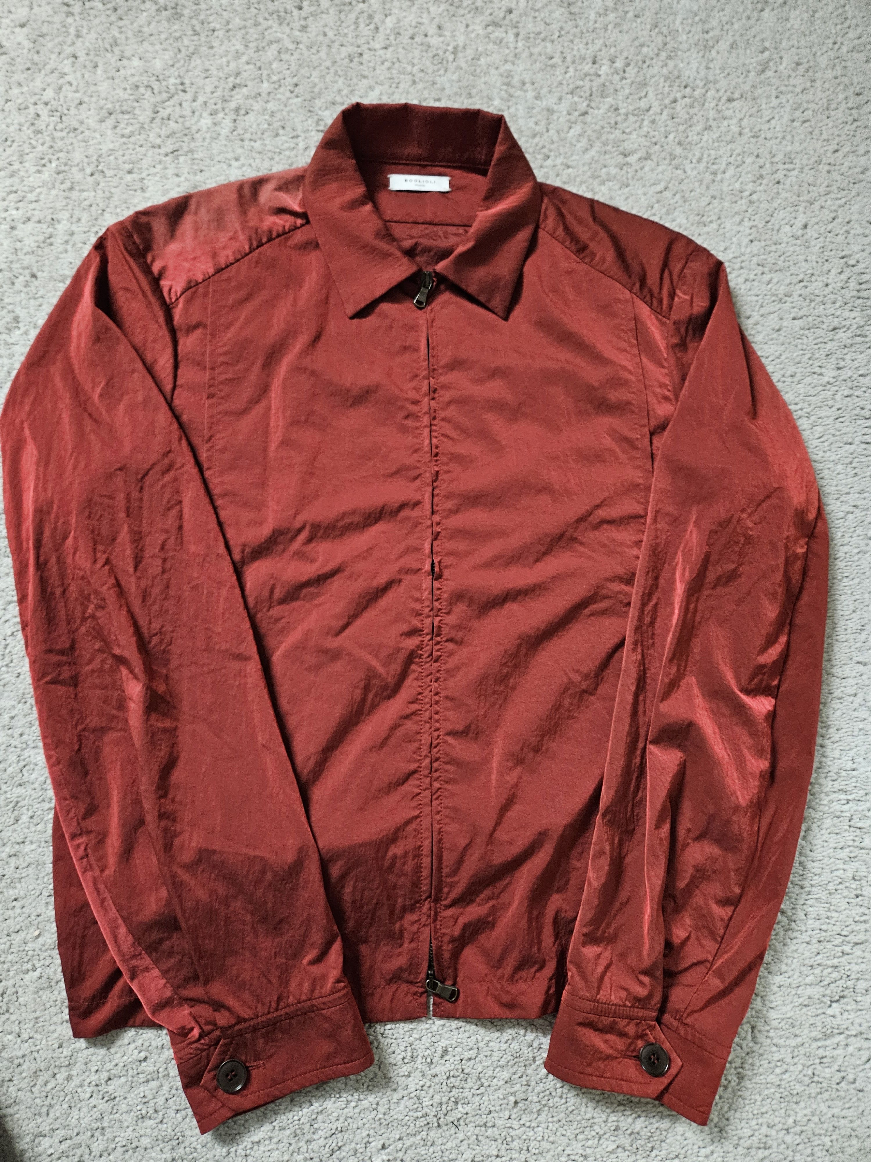 image of Boglioli Blouson Shirt Jacket in Red, Men's (Size Medium)