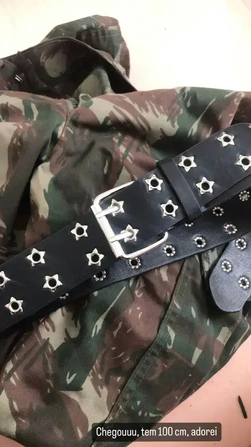 Other 110cm Double Pin Star Eye Ribet Belt Size ONE SIZE - 1 Thumbnail