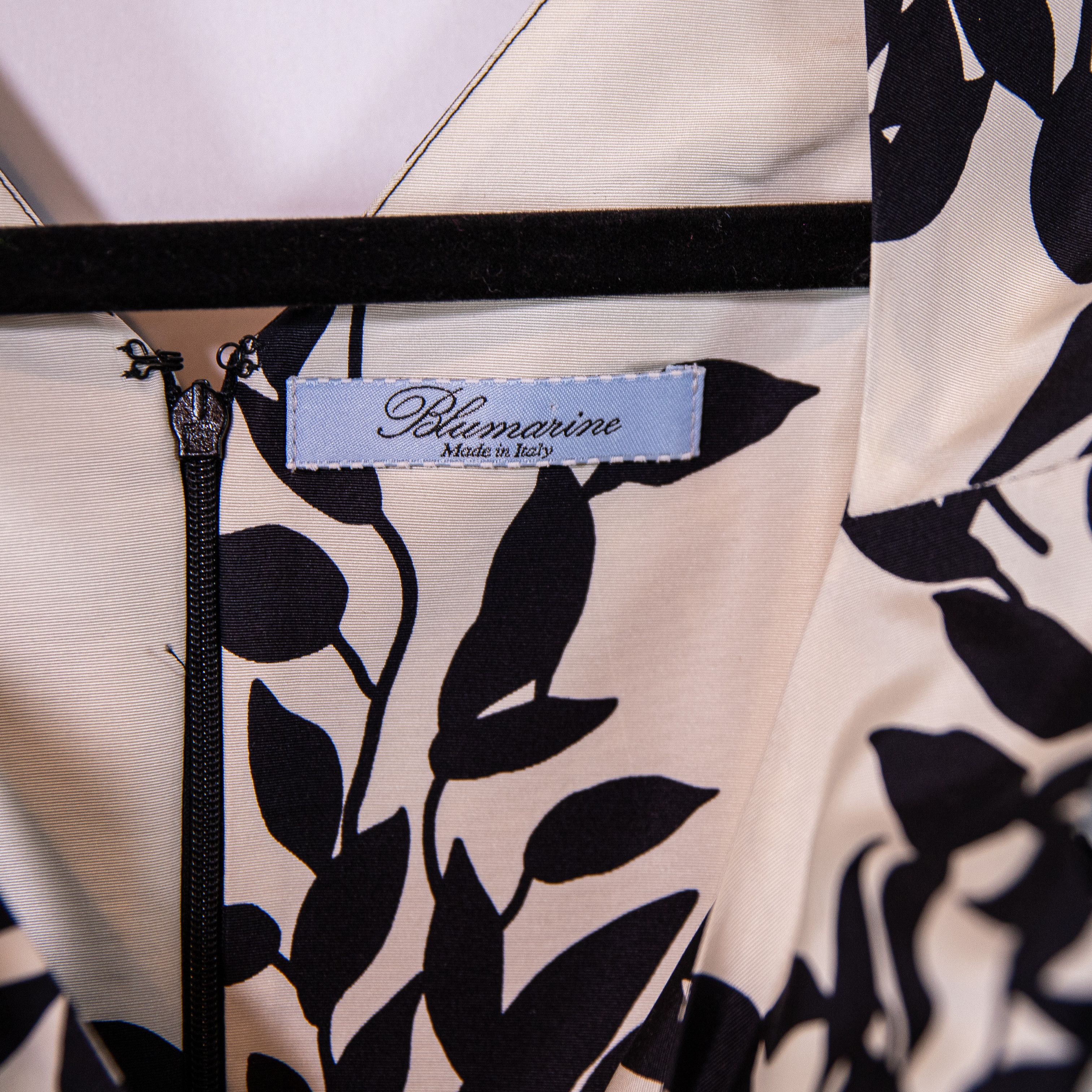 Blumarine Blumarine Scoop Neck Silk Chiffon Black White Size S / US 4 / IT 40 - 2 Thumbnail