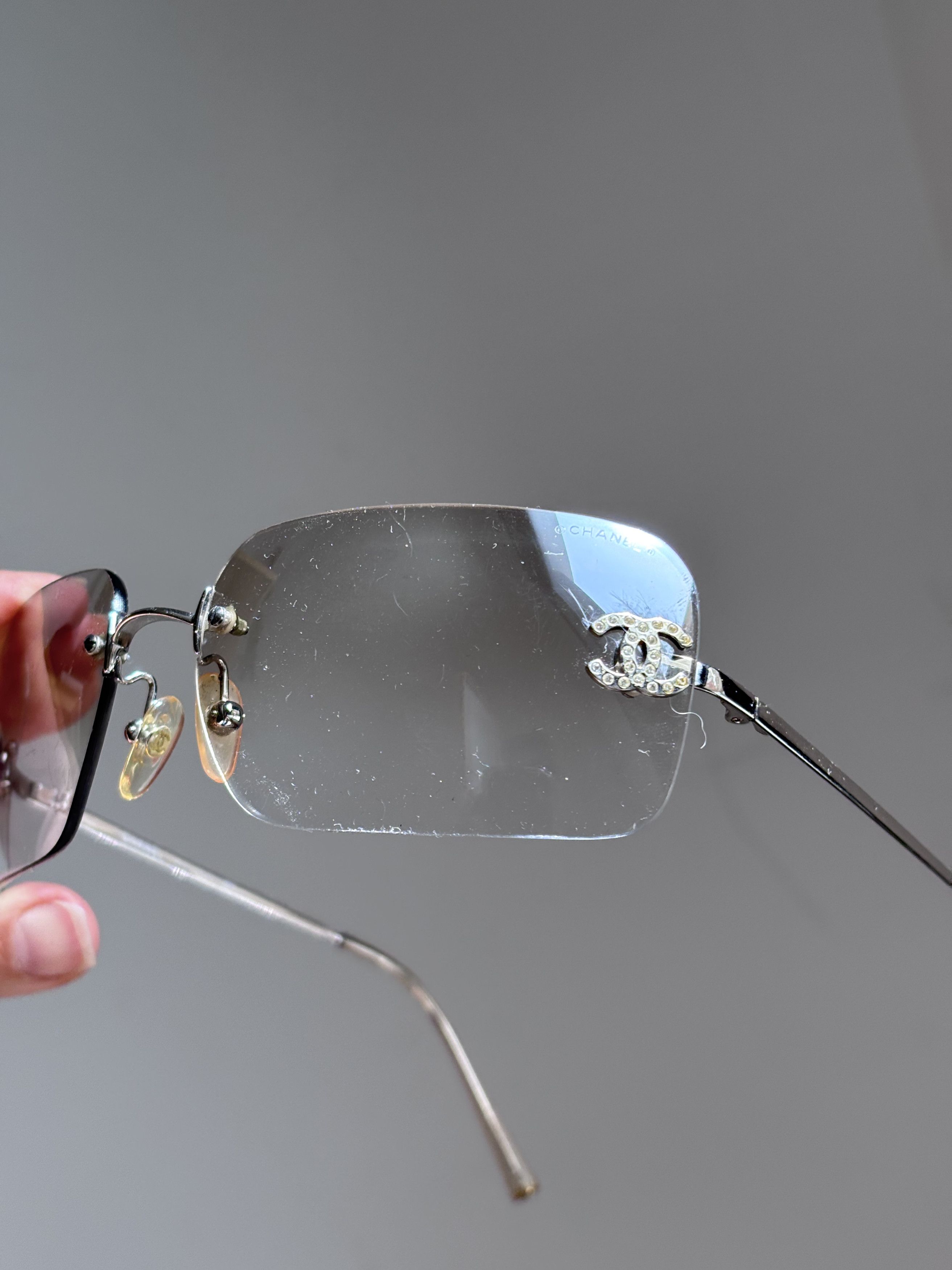Chanel CHANEL Sunglasses 4017-D Rimless Rhinestones Vintage Size ONE SIZE - 1 Thumbnail