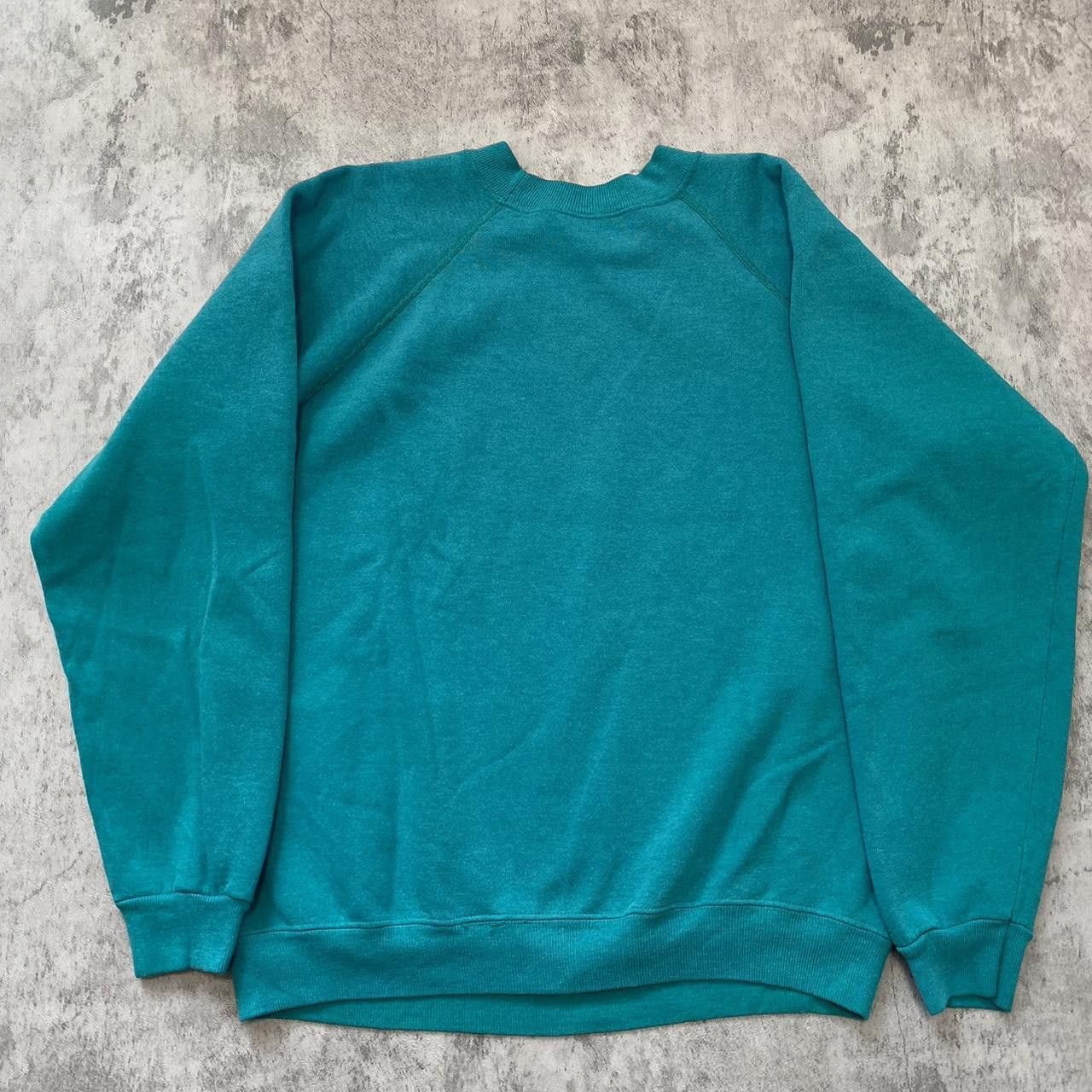 Hanes 80s teal green Brids vintage sweatshirt with white Size US S / EU 44-46 / 1 - 3 Thumbnail