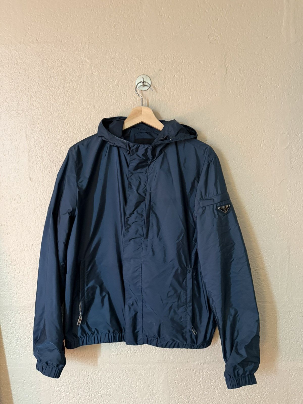 Prada Prada Nylon Hooded Windbreaker blue Size US M / EU 48-50 / 2 - 1 Thumbnail