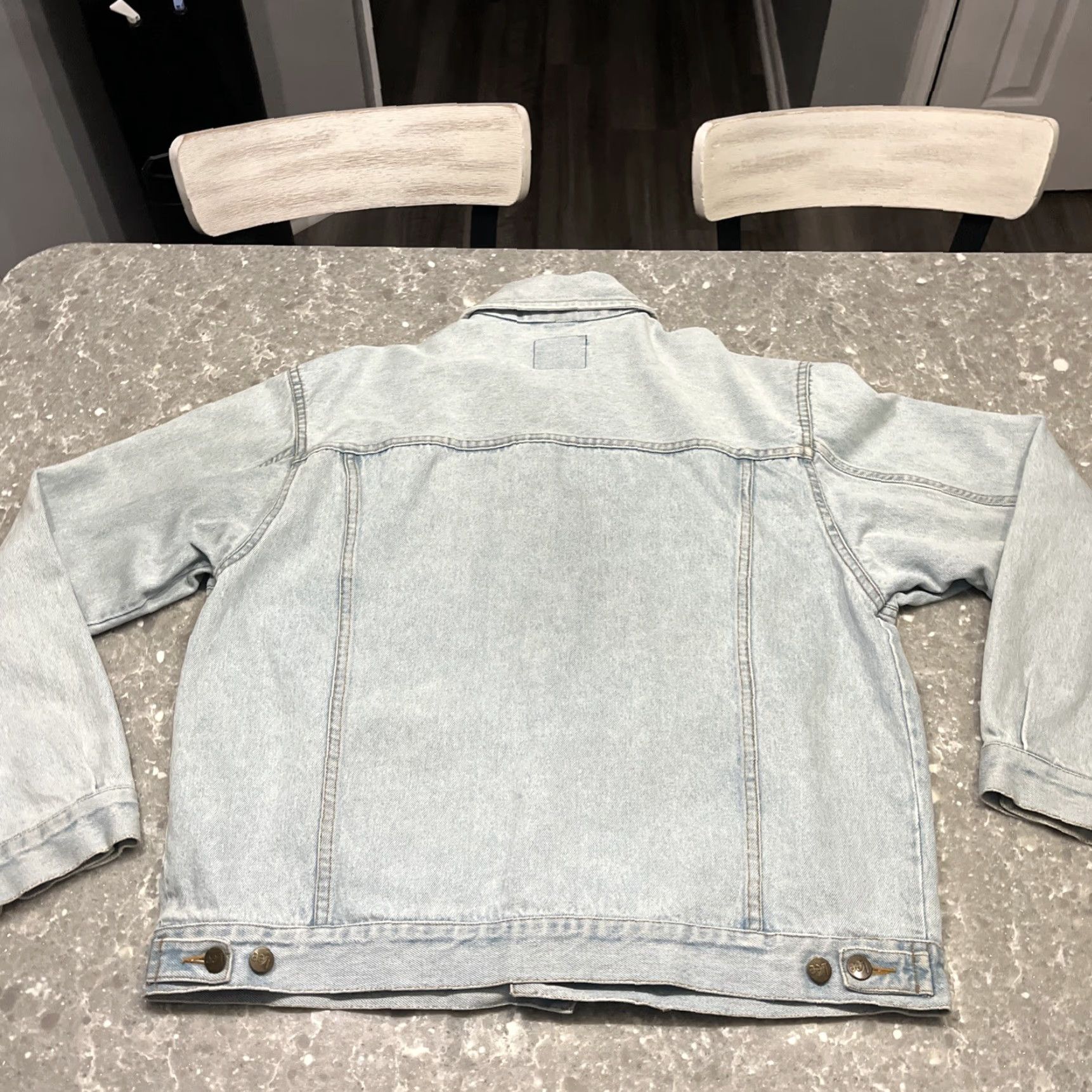 Lee VINTAGE Lee Denim Jacket Union Made USA Men's L Shirt Jacket Blue 90s Classic Logo Pockets Size US L / EU 52-54 / 3 - 6 Thumbnail