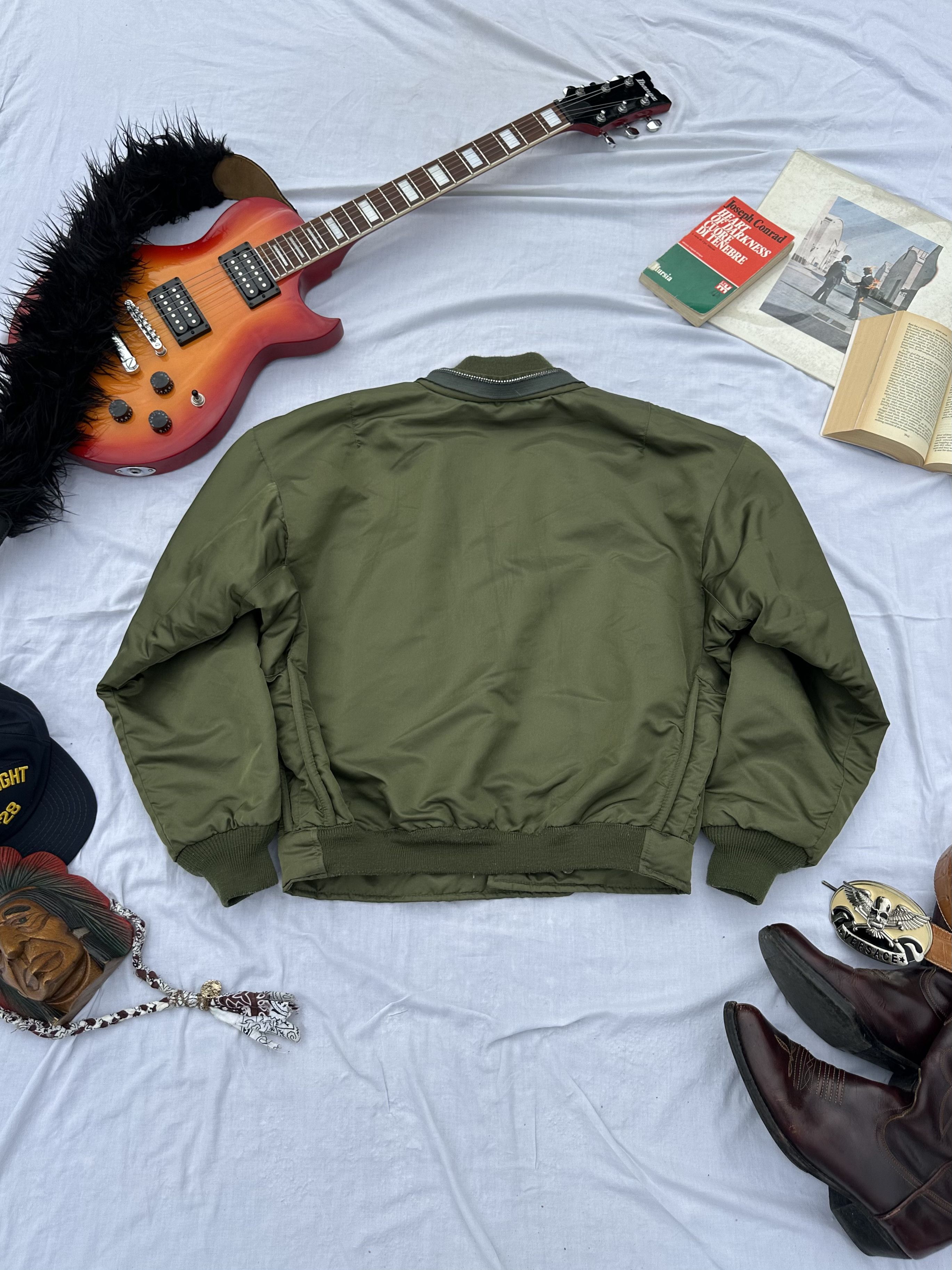 Vintage US Navy MA-1 Bomber Flight Jacket 1980s M Size US M / EU 48-50 / 2 - 2 Thumbnail