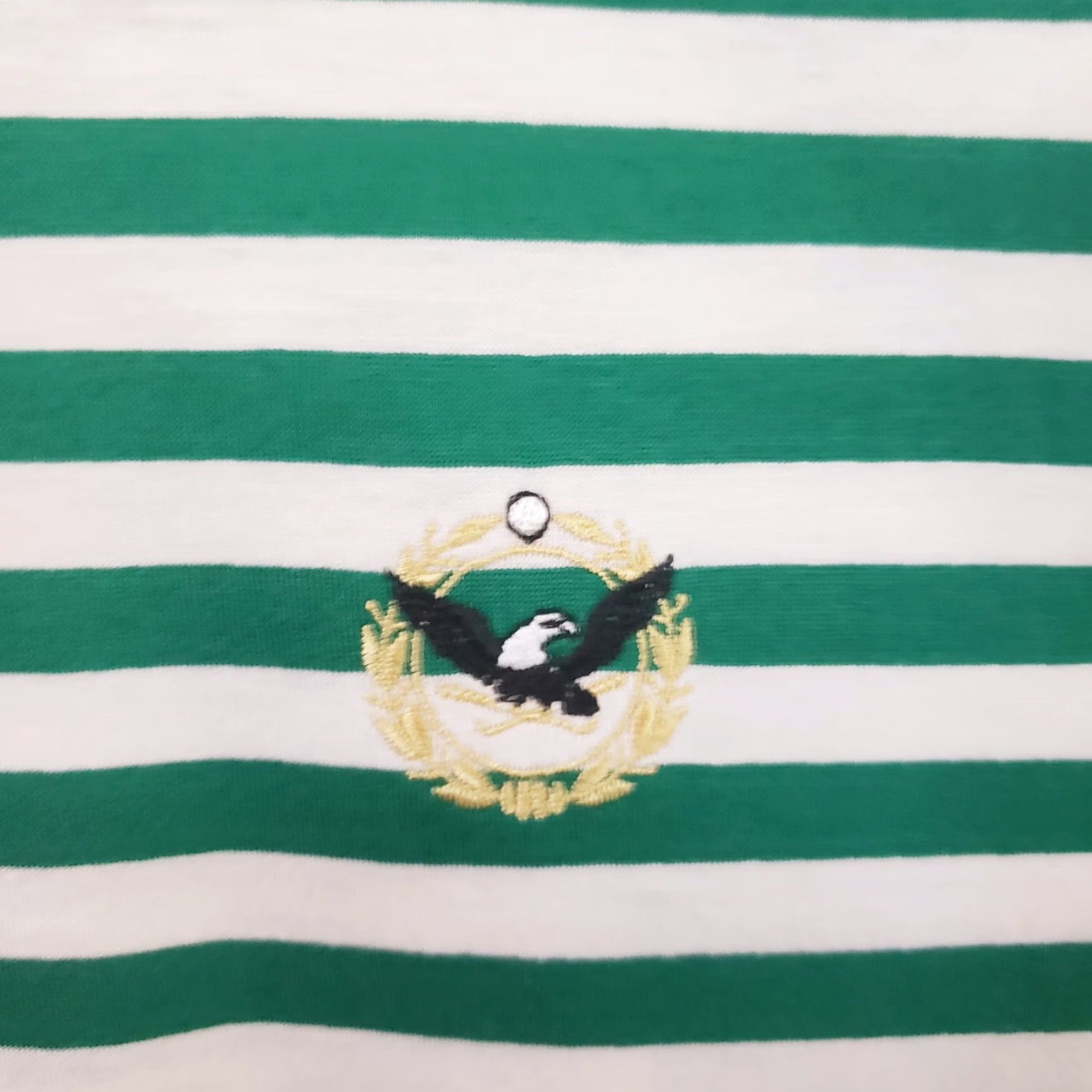 Vintage Martin Polo Shirt Men L Green White Short Sleeve Pima Cotton Striped Polo Golf Casual Stretch Size US L / EU 52-54 / 3 - 6 Thumbnail