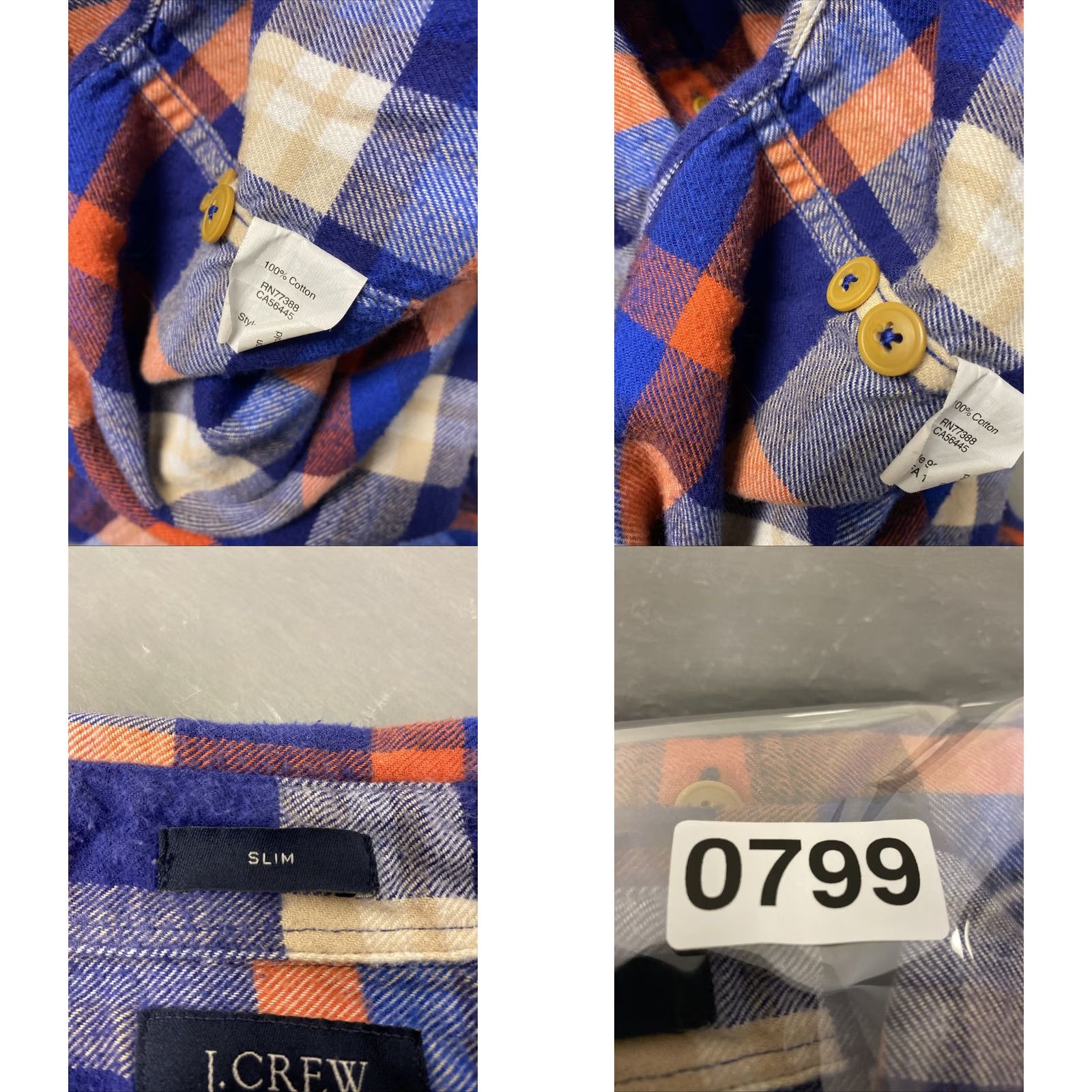 J.Crew J. Crew Button-Up Shirt Men M Multicolor Plaid Flannel Cotton Long Sleeve Button-Up Modern Casual Shirt Mens M Blue Coral Check Size US M / EU 48-50 / 2 - 9 Thumbnail