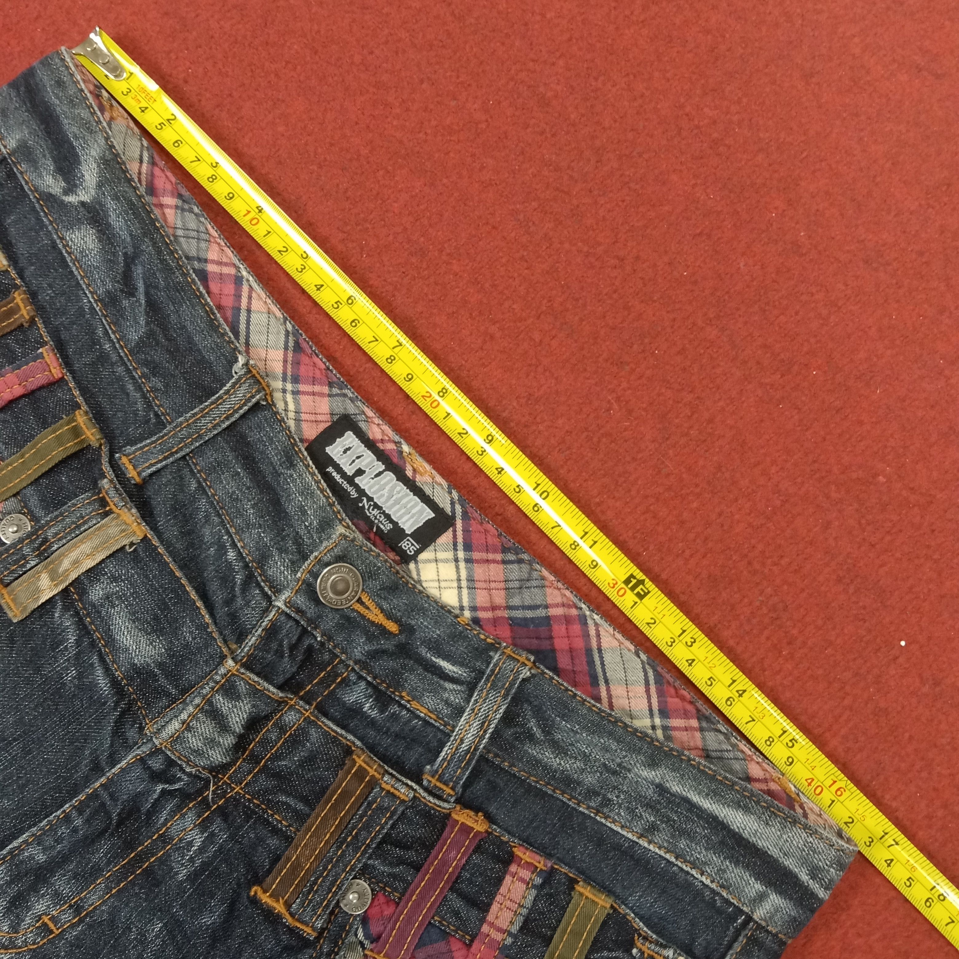 Japanese Brand Explosion Fashion Style Rare Design Jeans Size US 33 - 7 Thumbnail