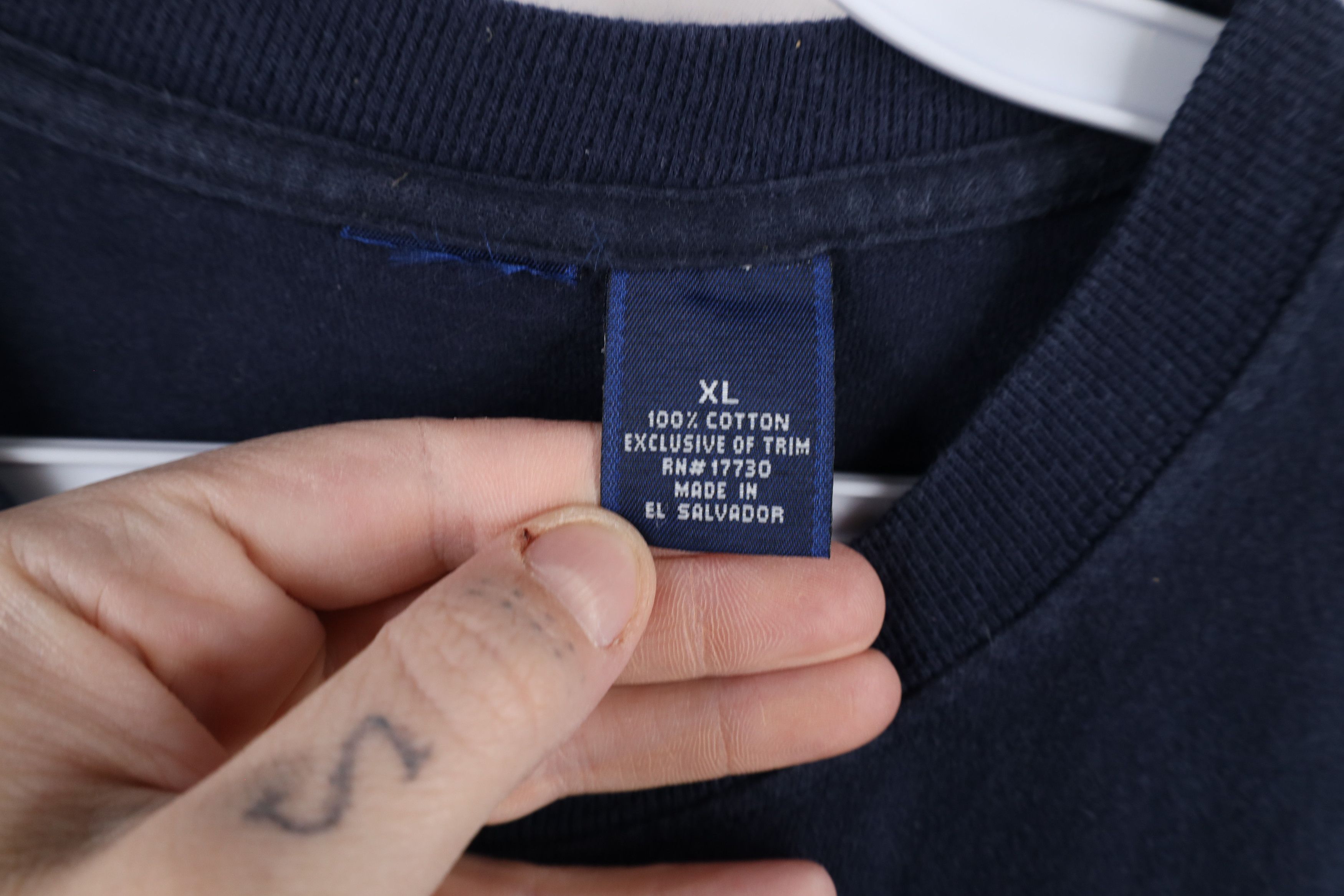 Vintage Vintage 90s Streetwear Heavy Long Sleeve T-Shirt Blue Cotton Size US XL / EU 56 / 4 - 6 Thumbnail