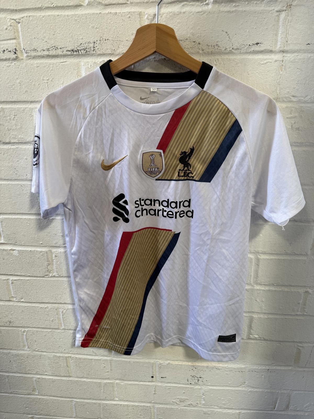 Nike Nike Liverpool FC Men's Soccer Jersey White Size 30 Size US M / EU 48-50 / 2 - 1 Thumbnail