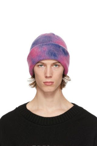 The Elder Statesman Pink/blue Tie Dye Cashmere Ssense Exclusive Beanie, Men's Product Image