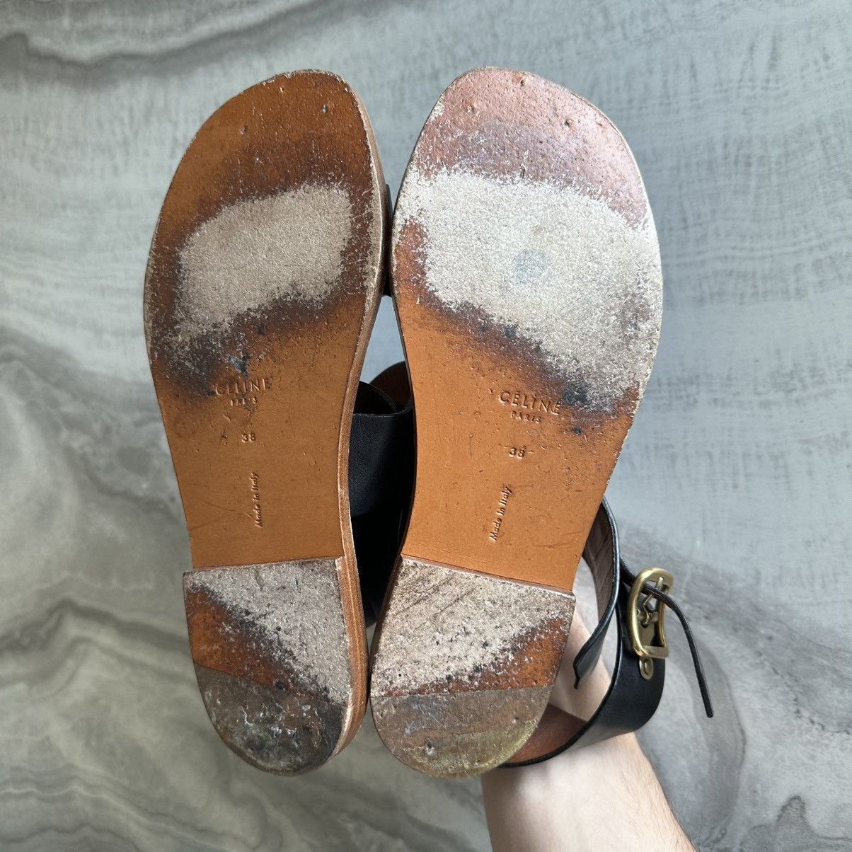 Celine Celine Paris Leather Slingback Gladiator Sandals Size US 8 / IT 38 - 7 Thumbnail