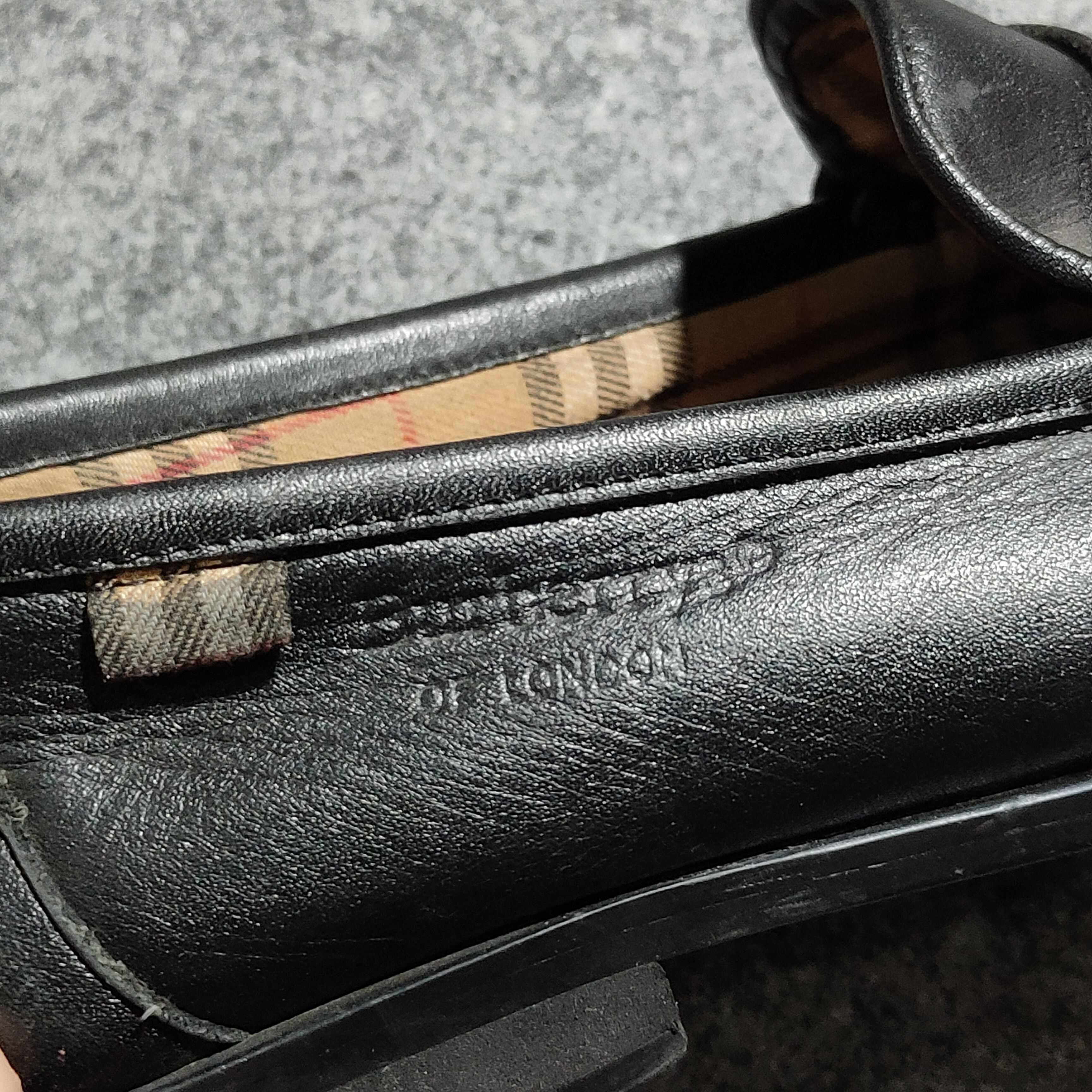 Burberry 🔥Vintge BURBERRYS OF LONDON Loafers Black Shoes Size US 5 / EU 37 - 6 Thumbnail