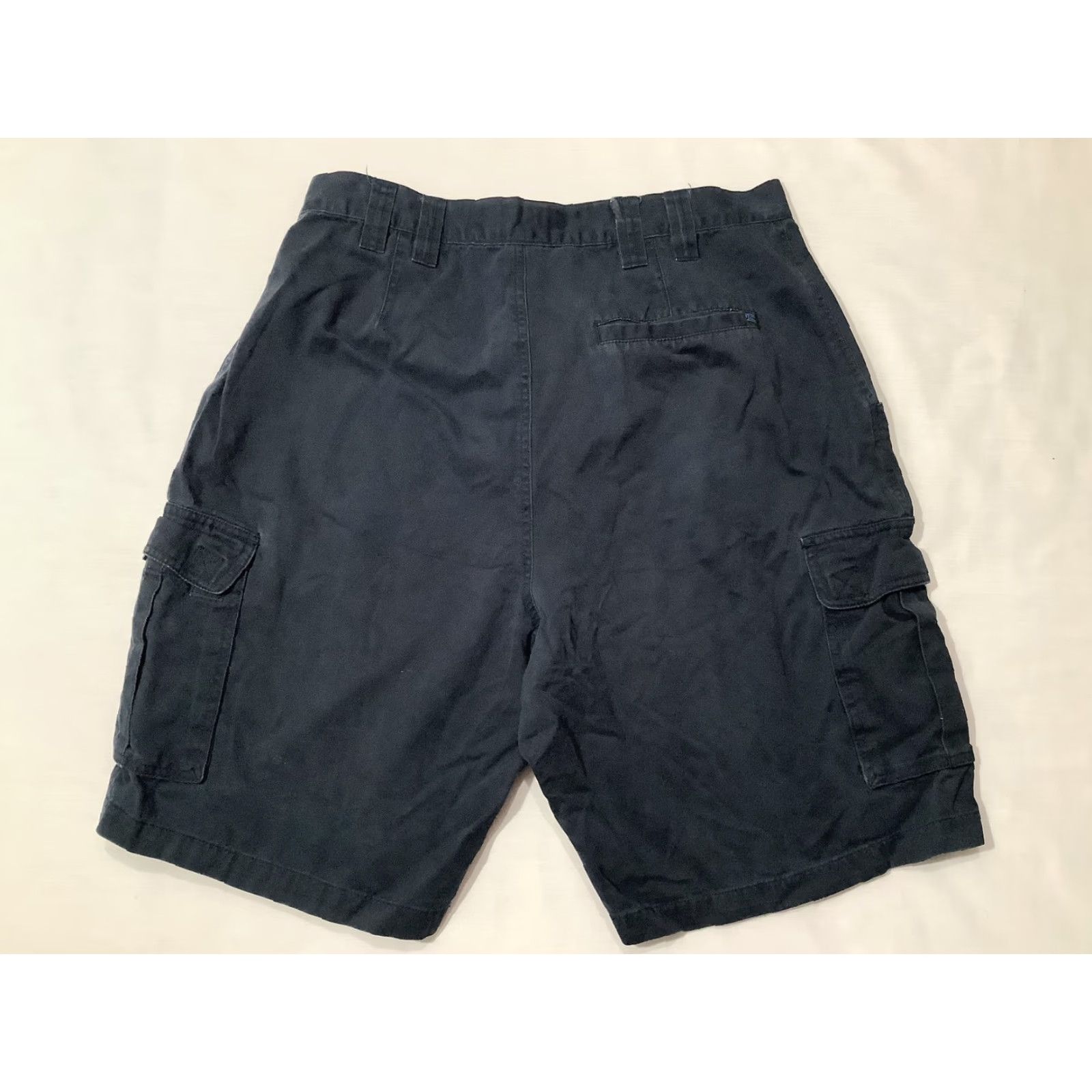 Rusty VINTAGE Rusty Cargo Shorts Mens 33 Navy Blue Cotton Canvas Pockets 9in Inseam Hong Kong Mens Size US 33 - 6 Thumbnail
