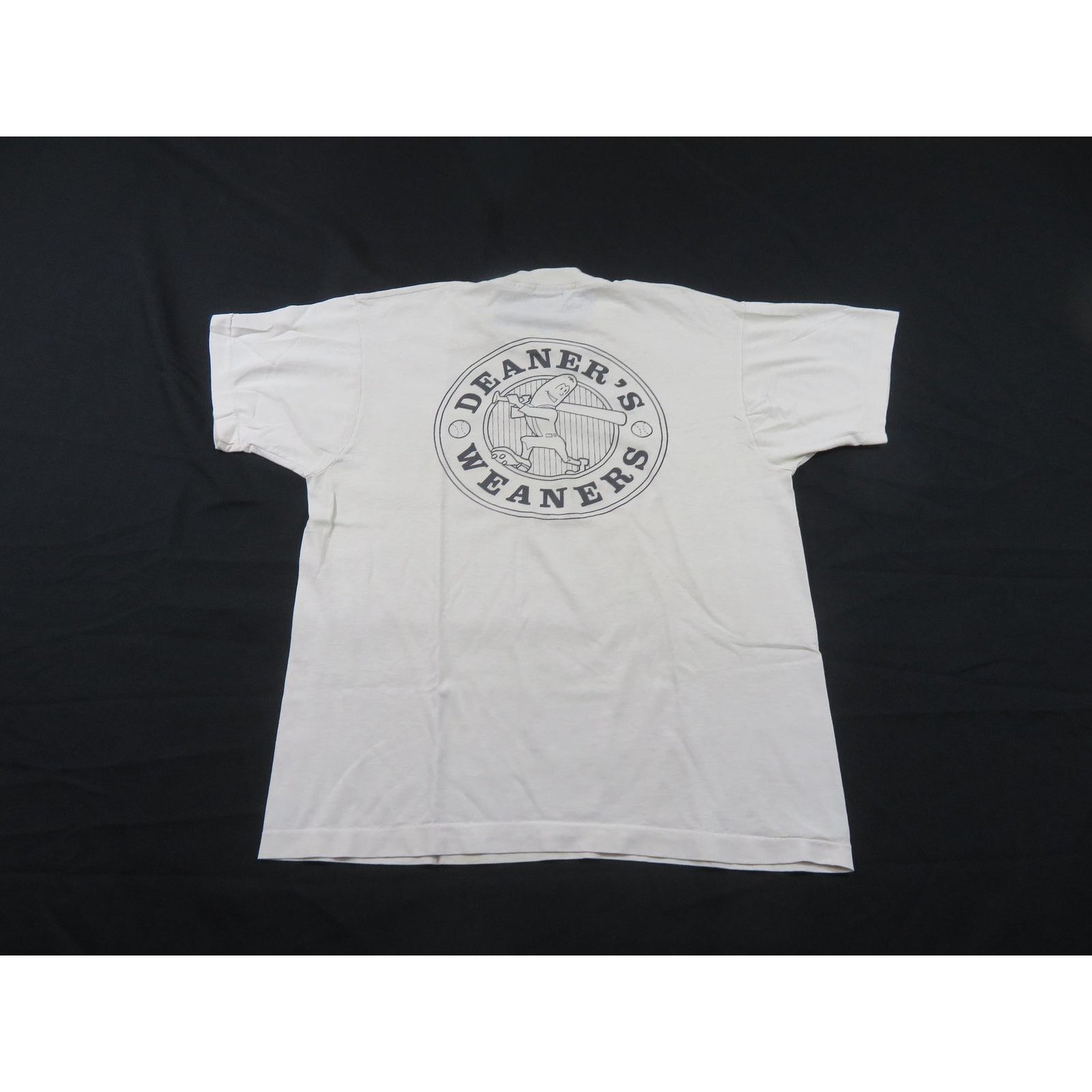 Other Deaner's Weaners Baseball Funny White T-Shirt XL 1990s Size US XL / EU 56 / 4 - 1 Thumbnail