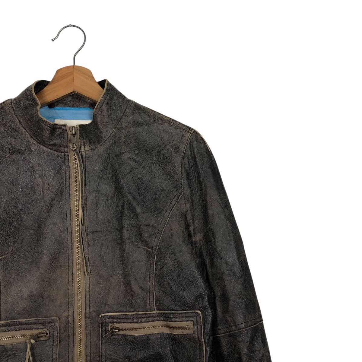Japanese Brand Vintage Biker Leather Jacket Doney Blanket Fur Issey Miyake Size US M / EU 48-50 / 2 - 7 Thumbnail