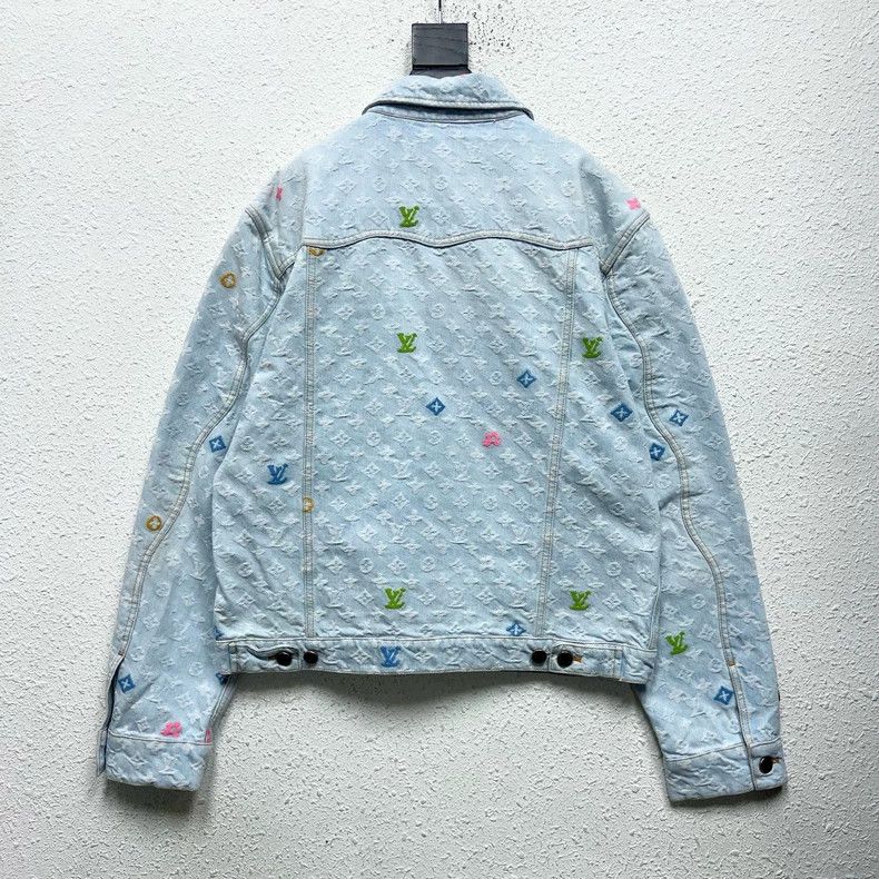 Louis Vuitton Louis Vuitton Full print denim jacket Size US M / EU 48-50 / 2 - 2 Thumbnail