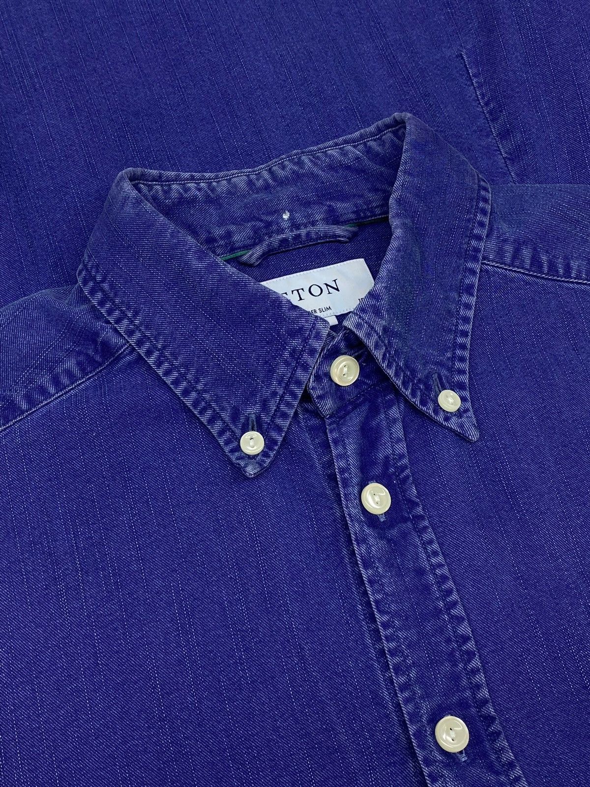 Eton 🔥 ETON DENIM BUTTON DOWN SHIRT SLIM FIT PREPPY STYLE Size US M / EU 48-50 / 2 - 3 Thumbnail