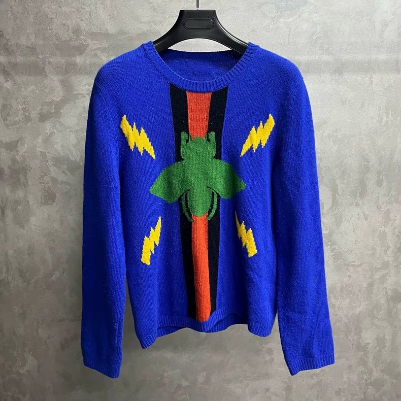 Gucci Gucci Blue classic logo striped printed pattern round-neck Size US S / EU 44-46 / 1 - 1 Thumbnail