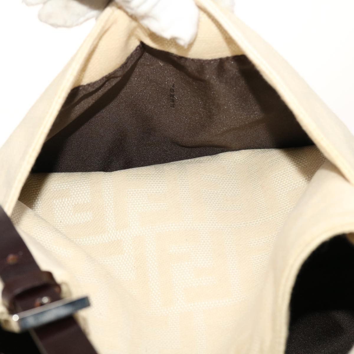 Fendi FENDI Zucca Canvas Mamma Baguette Shoulder Bag FF Beige Size ONE SIZE - 11 Thumbnail