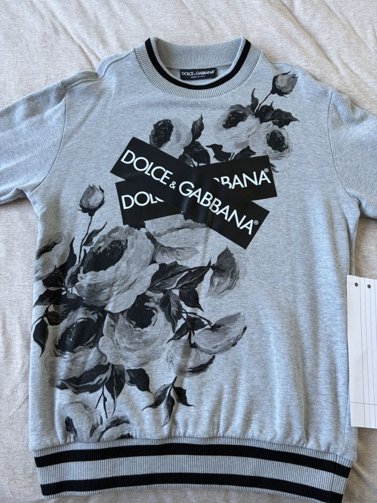 Dolce & Gabbana Dolce & Gabbana Floral Logo Crewneck Sweatshirt Size US M / EU 48-50 / 2 - 2 Thumbnail