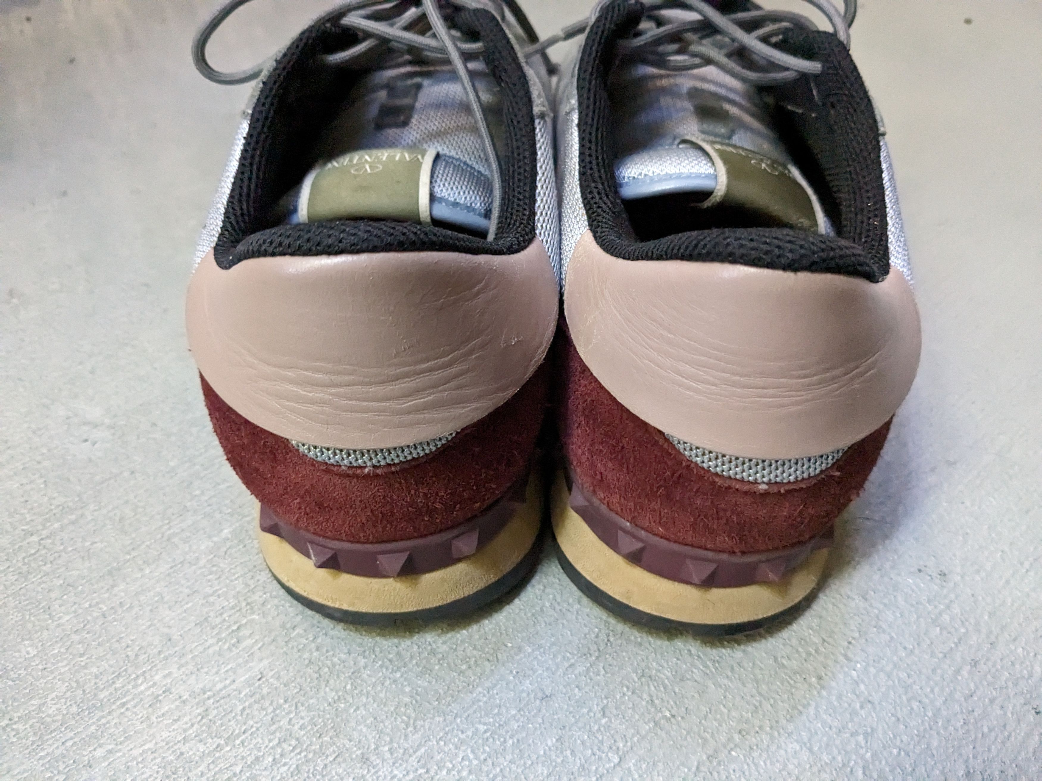 Valentino Rockrunner Sneakers Blue Burgundy 11 44 Suede