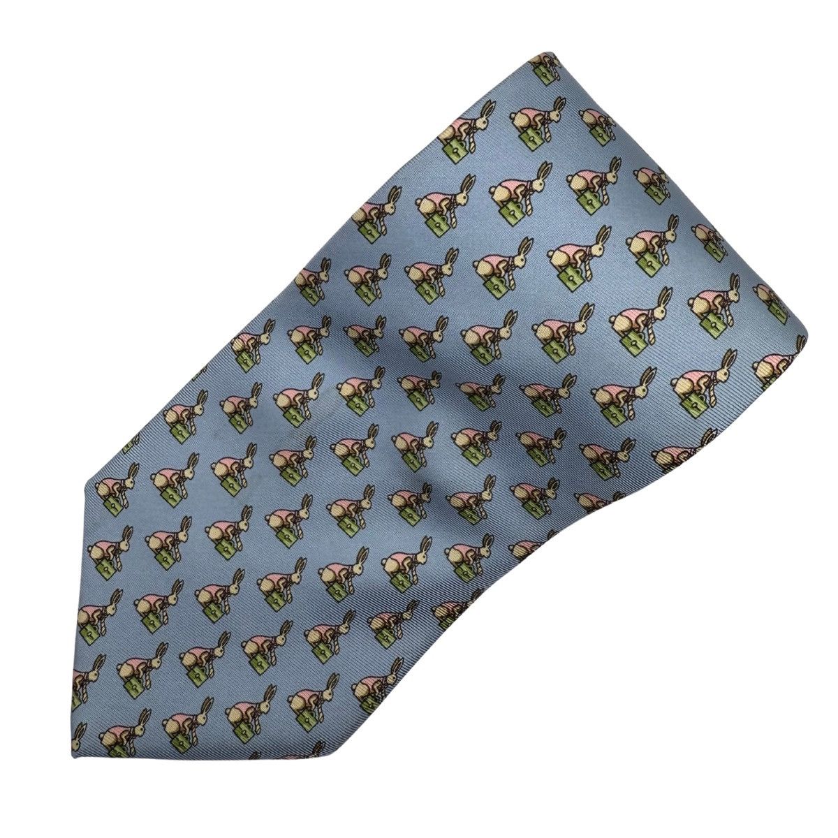 Brooks Brothers Brooks Brothers Silk Tie, Blue Rabbit Print, Made in USA Size ONE SIZE - 2 Thumbnail