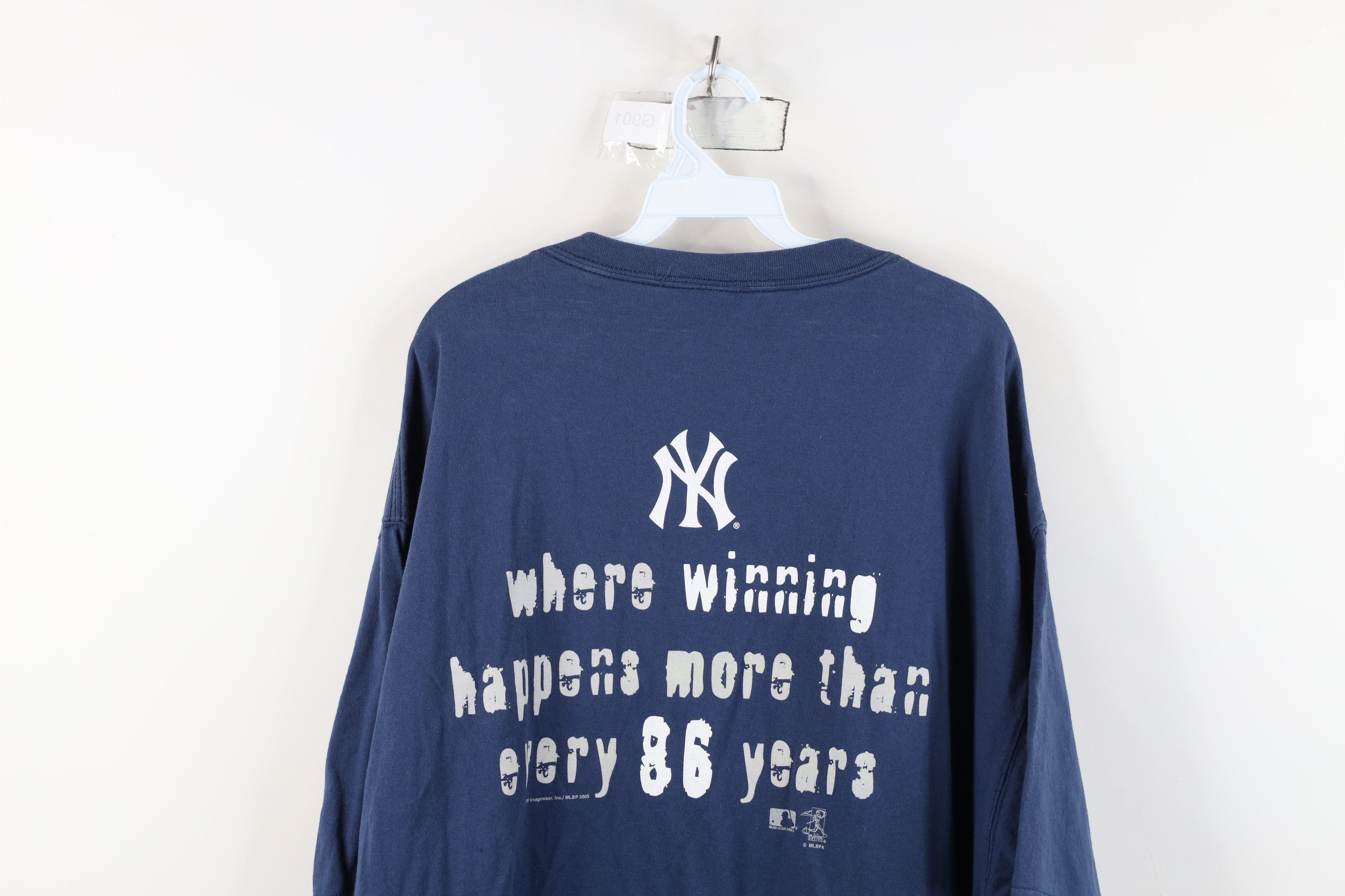 Vintage Vintage Johnny Damon New York Yankees Baseball T-Shirt Blue Size US XXL / EU 58 / 5 - 13 Thumbnail