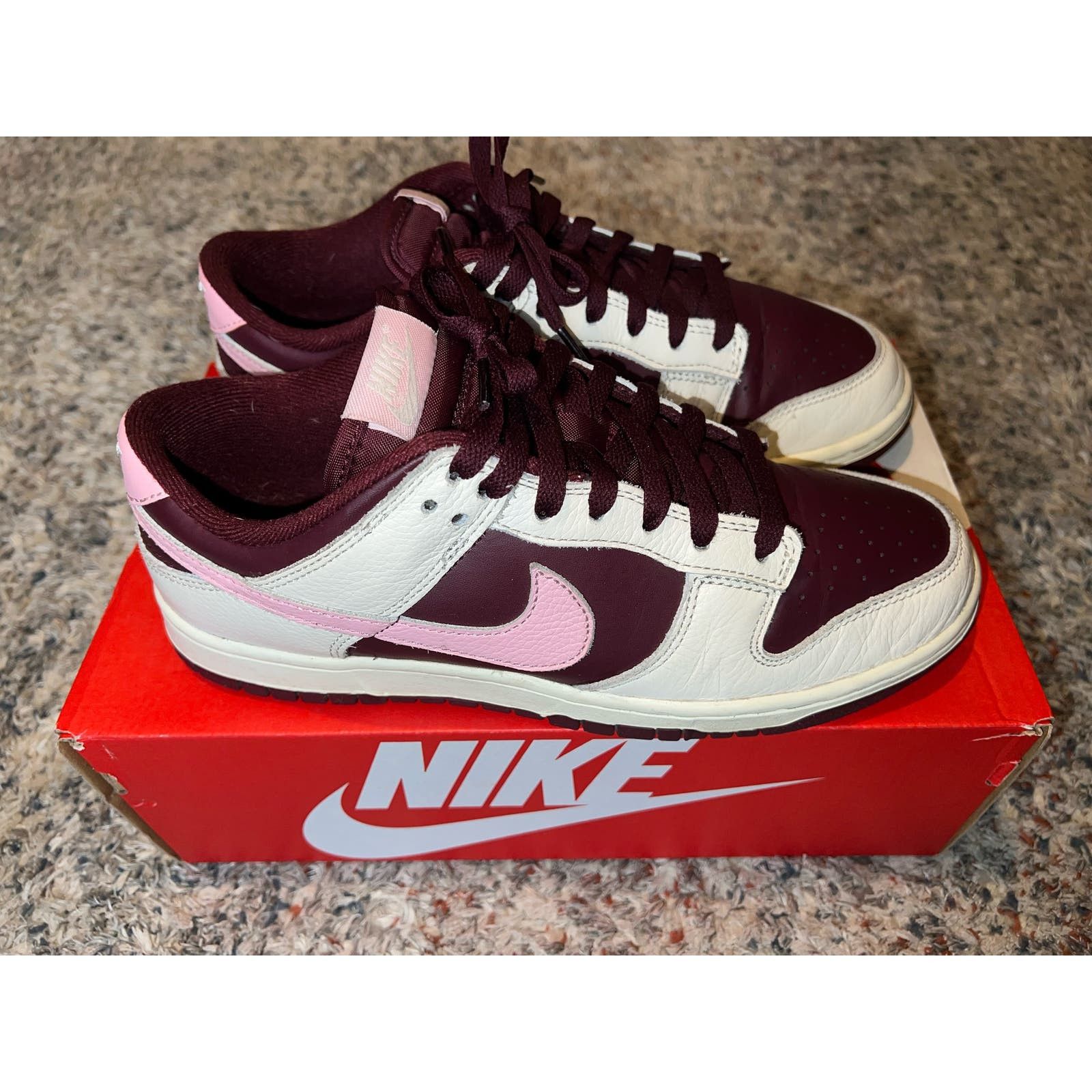 image of Nike Dunk Low Retro Prm Valentine's Day (2023) Shoes in Cream, Men's (Size 8.5)