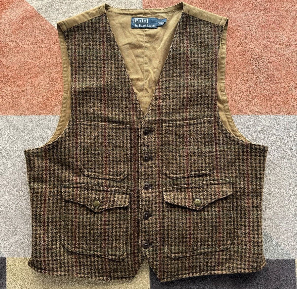 Ralph Lauren Polo Tweed Wool Vest K22