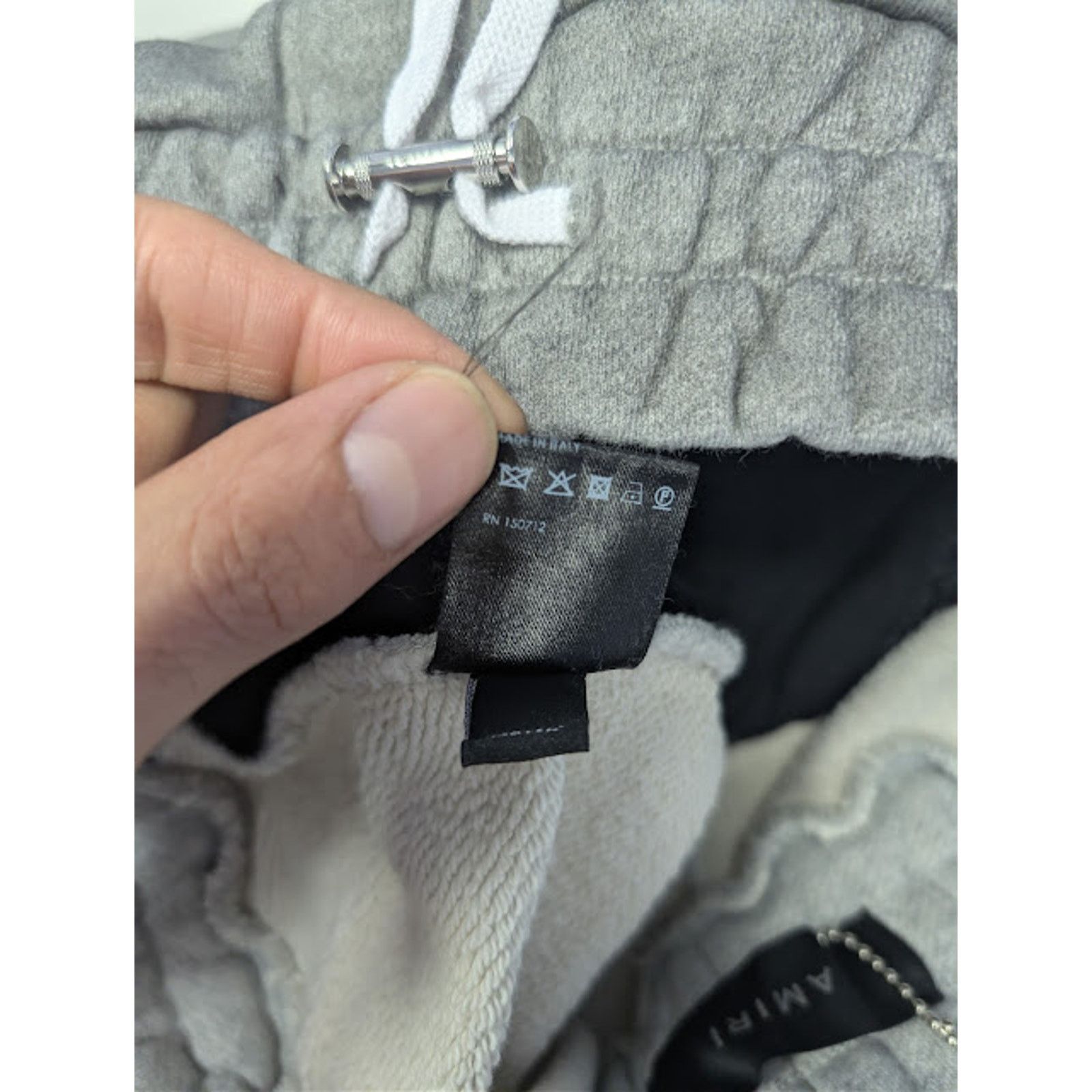 Amiri o1rshd1 Aged Puff Logo Sweatpants in Grey Size US 30 / EU 46 - 19 Thumbnail