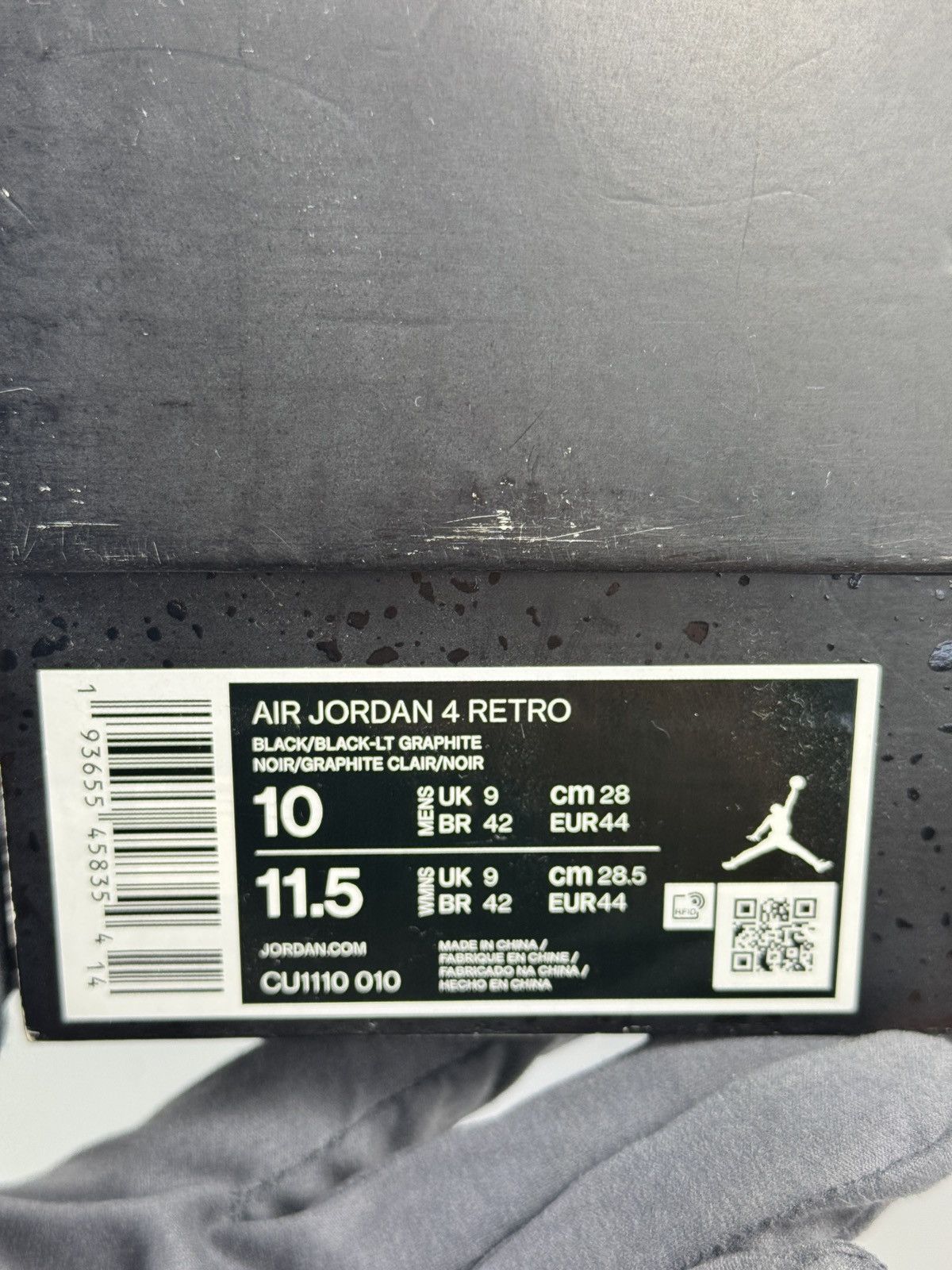 Nike AIR JORDAN 4 RETRO SNEAKERS Size US 10 / EU 43 - 16 Thumbnail