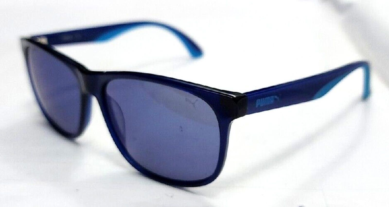 Puma Puma PU0106S 002 Blue Mirror Square Sunglasses 56-15 140 Size ONE SIZE - 2 Thumbnail