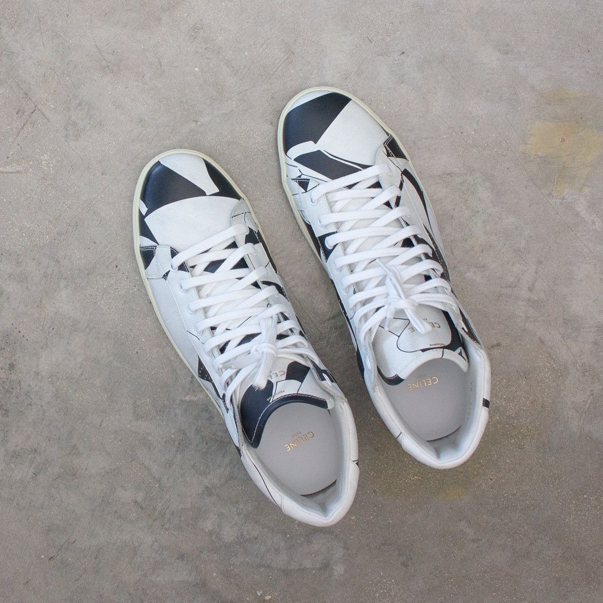 Celine 960$ Celine - Abstract Print TR 01M Triomphe Hi-Top Sneakers Size US 11 / EU 44 - 3 Thumbnail