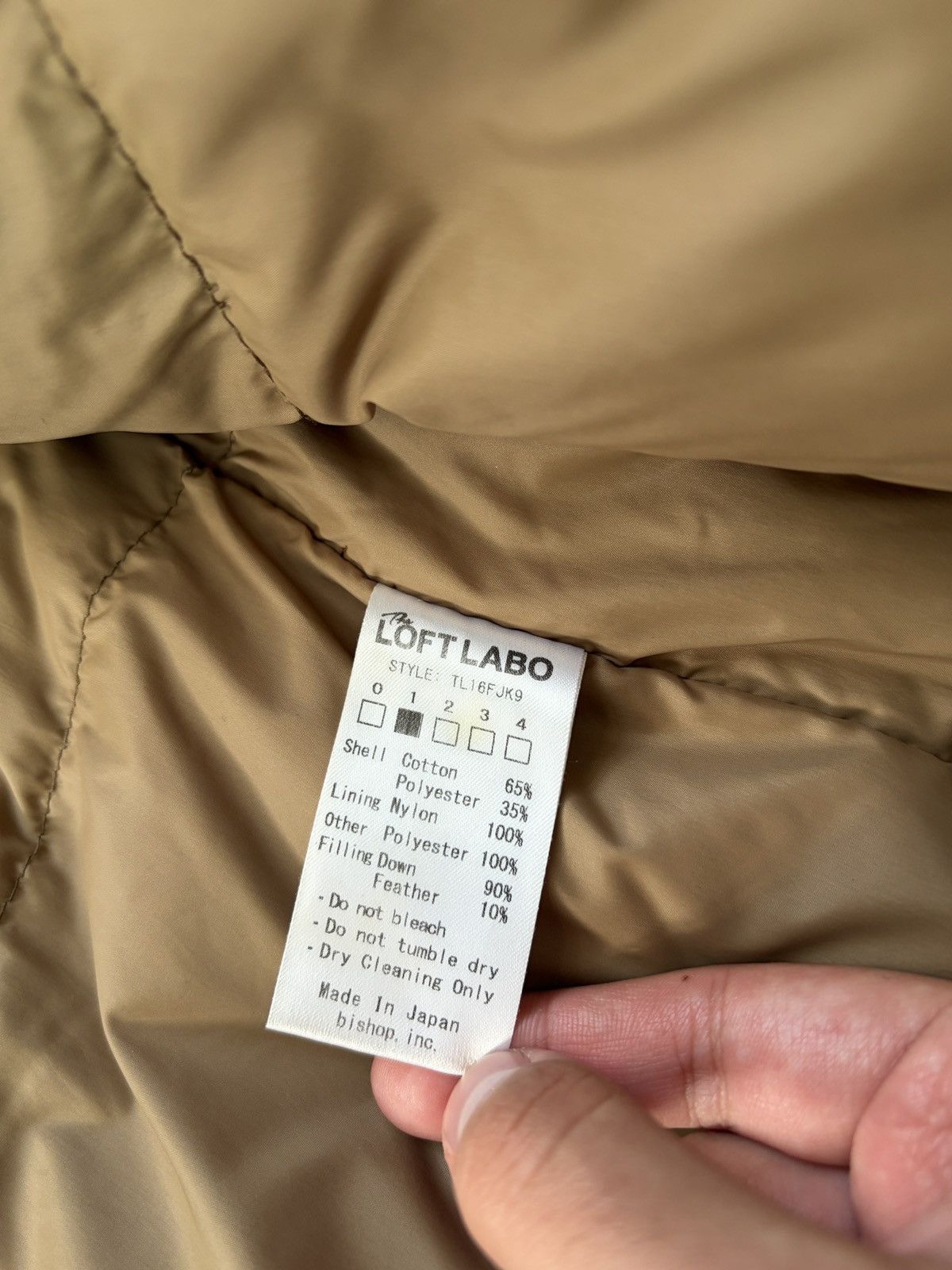 Japanese Brand The Loft Labo Olive Green Down Coat Made in Japan 1/Small Size US S / EU 44-46 / 1 - 6 Thumbnail