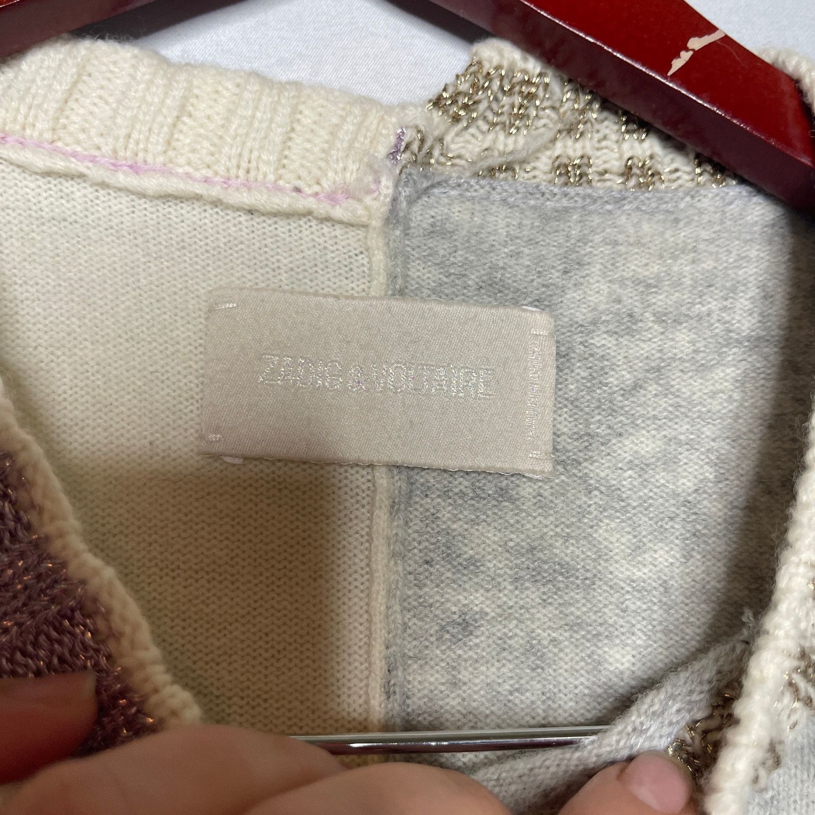 Zadig & Voltaire Zadig & Voltaire two-tone wool-cashmere crewneck sweater S Size S / US 4 / IT 40 - 5 Thumbnail