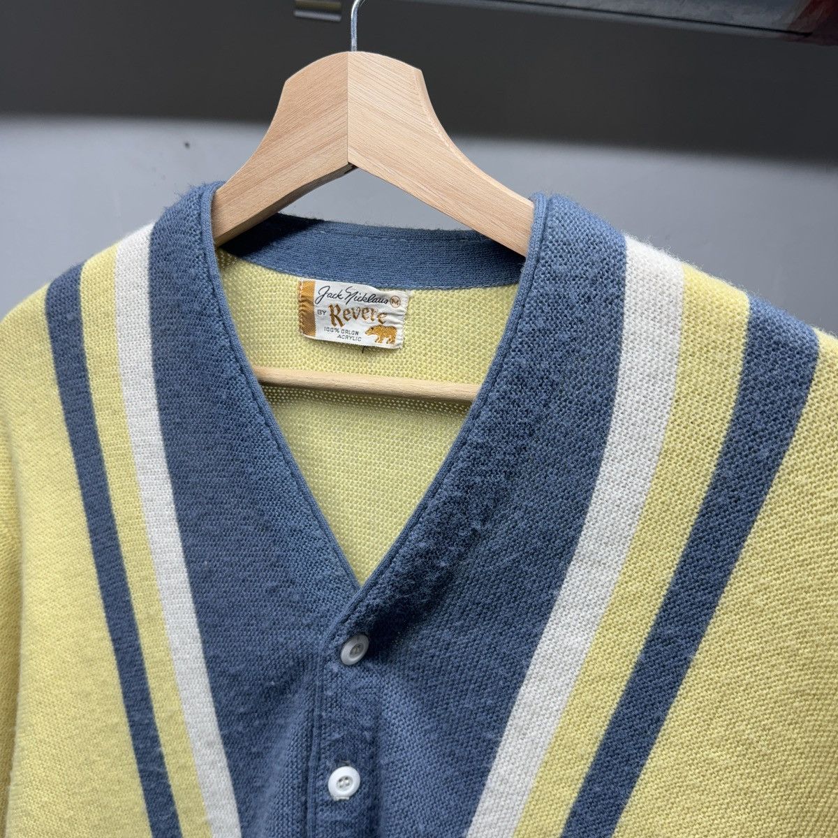 Vintage 70s Faded Vertical Striped Cardigan Sweater ERD Grunge Size US M / EU 48-50 / 2 - 3 Thumbnail