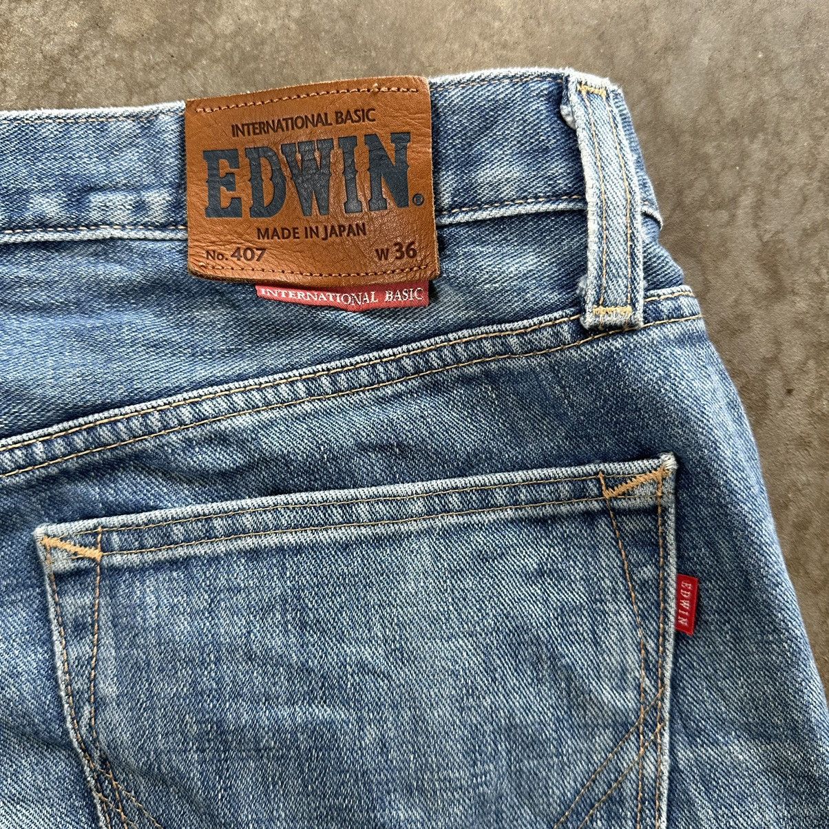 Japanese Brand Vintage Edwin Distressed Faded Denim Jean Pant W36 Size US 36 / EU 52 - 15 Thumbnail