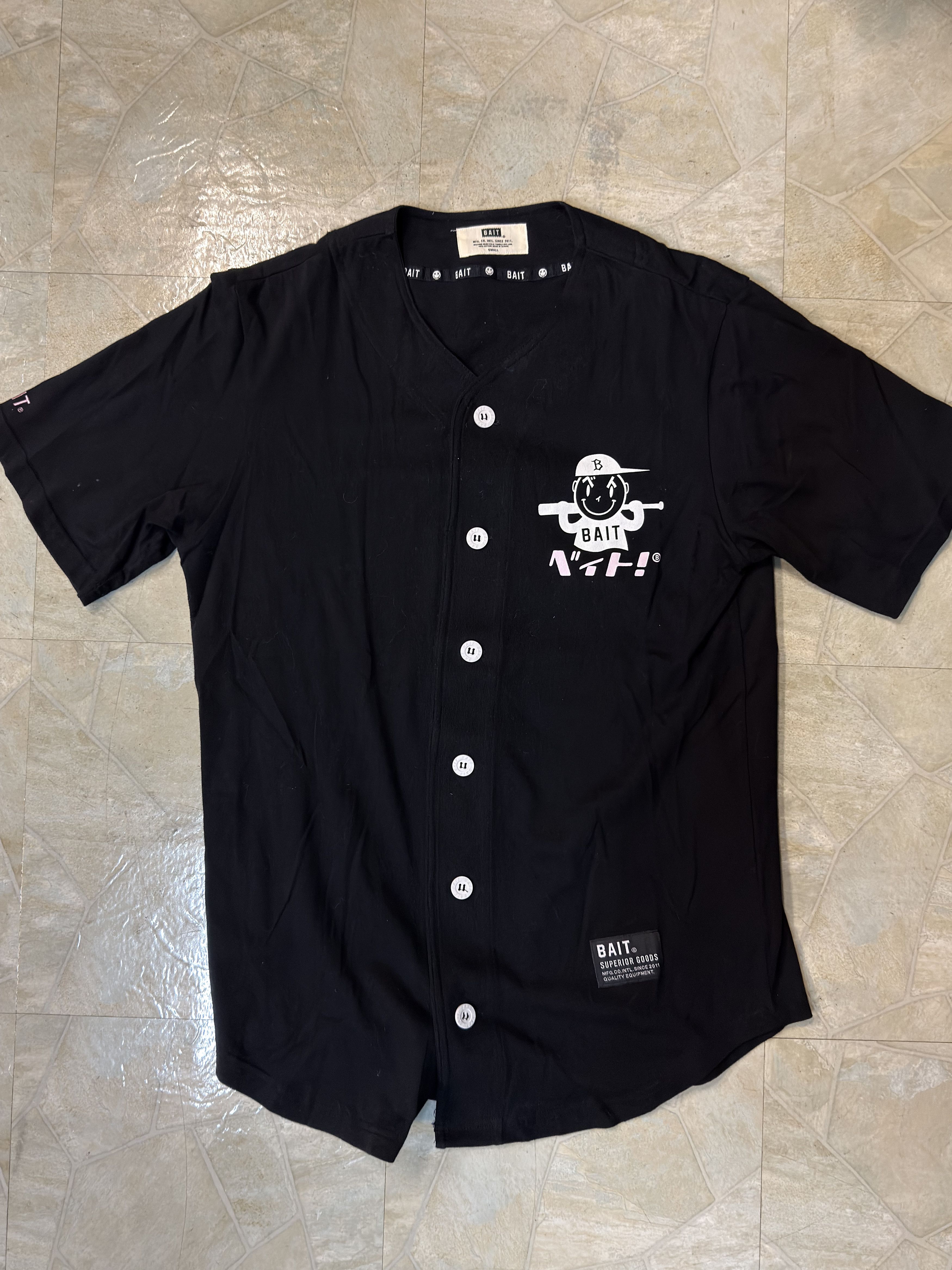 Bait BAIT MEN NIPPON LOGO BASEBALL JERSEY SHIRT Size US S / EU 44-46 / 1 - 1 Thumbnail