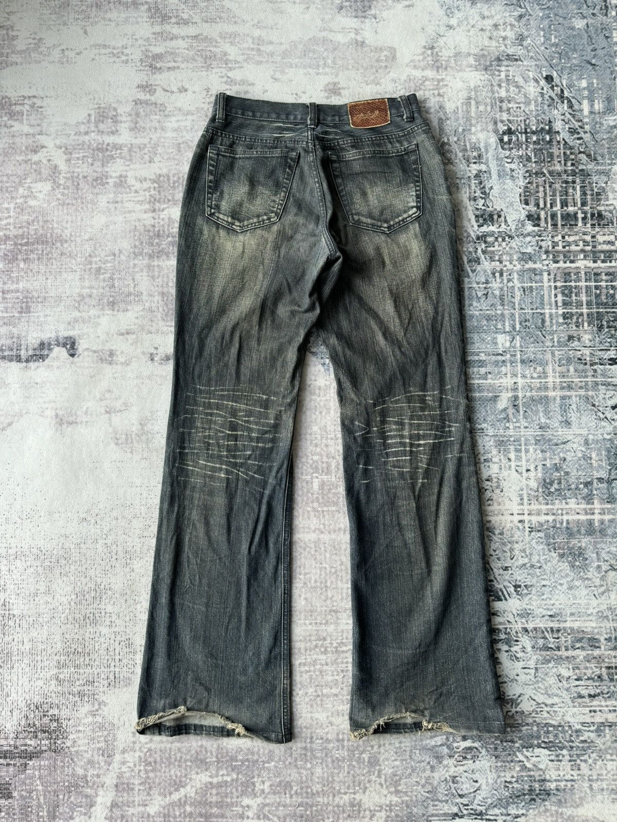 Japanese Brand Vintage A.S.M Super Flared Distressed Denim Size US 29 - 2 Thumbnail