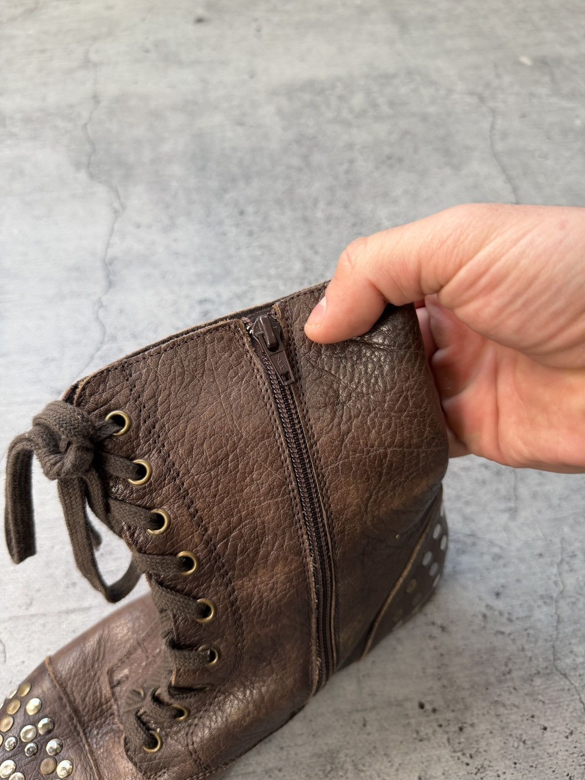 A.S.98 Ankle Brown Leather japanese A.S. 98 style boots 90s Size US 7 / EU 40 - 8 Thumbnail