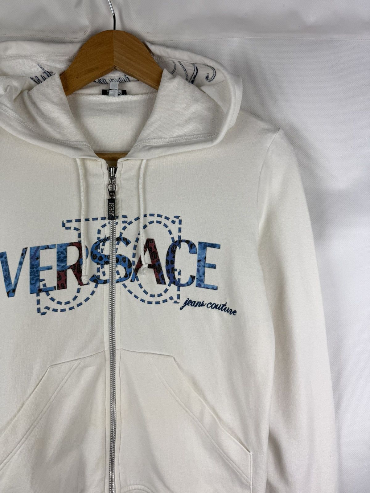 Versace Jeans Couture Versace Jeans Couture Y2K Studded Big Logo Full Zip Hoodie Size S / US 4 / IT 40 - 5 Thumbnail