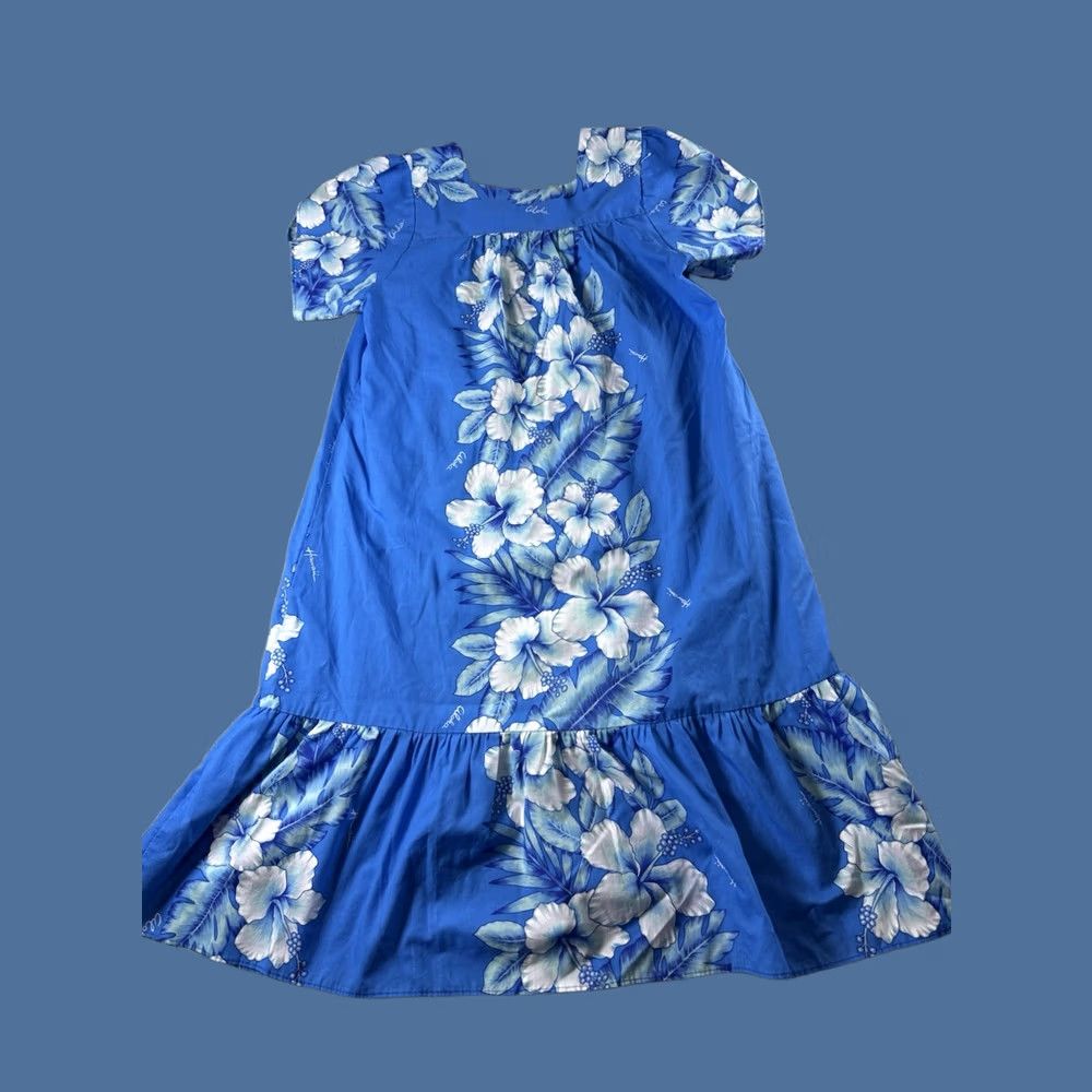 Vintage KALENA FASHIONS OF HAWAII Hawaiian Print Maxi Dress Blue Medium Womens Size M / US 6-8 / IT 42-44 - 1 Thumbnail