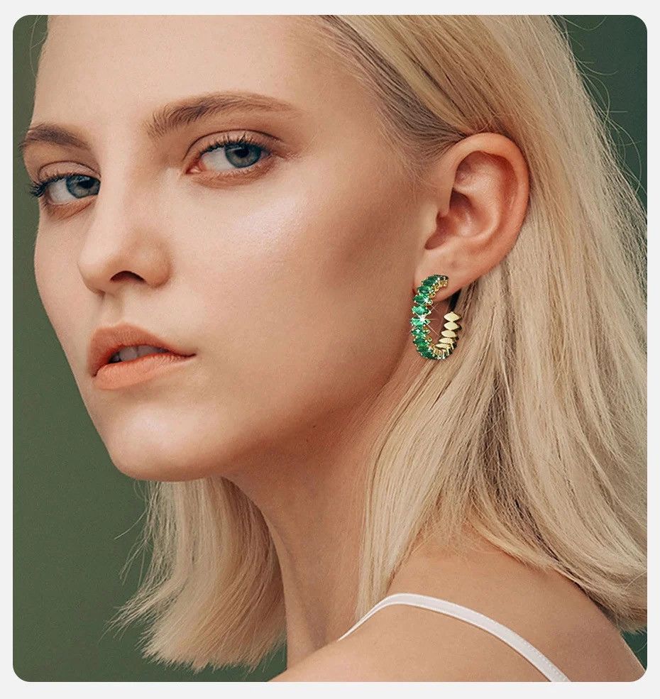 Other Deluxe Party Earrings with Bling Cubic Zirconia Stones Size ONE SIZE - 3 Thumbnail