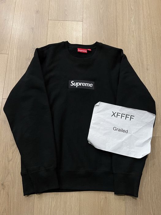 Supreme SUPREME BOX LOGO CREWNECK BLACK MEDIUM | Grailed