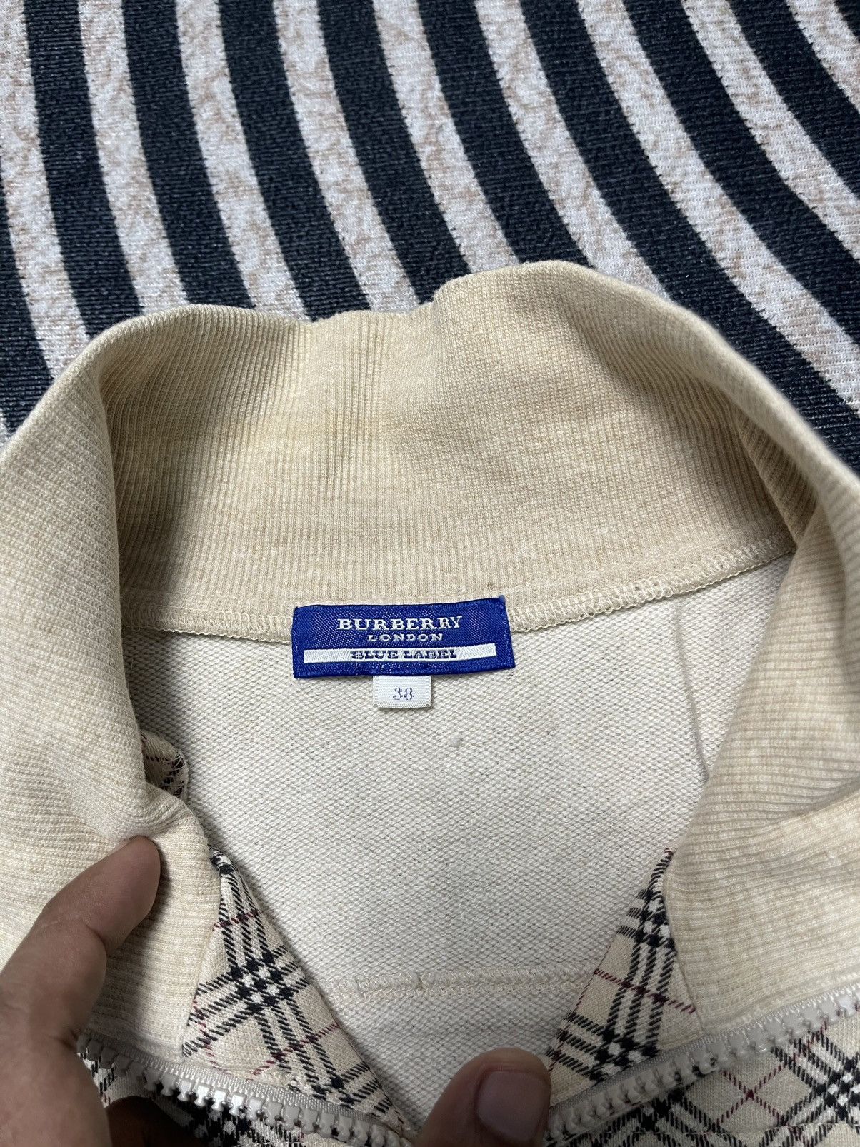 Burberry 🐐90s BURBERRY LONDON BLUE LABEL NOVACHECK SWEATER Size XS / US 0-2 / IT 36-38 - 10 Thumbnail