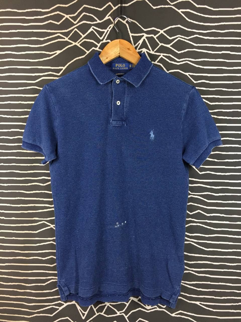 Polo Ralph Lauren Vtg Polo Ralph Lauren Indigo Blue Custom Slim Fit Polo Shirt Size US XS / EU 42 / 0 - 1 Thumbnail