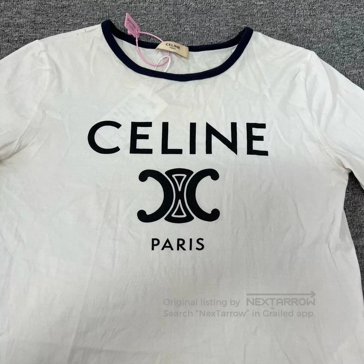 Celine Celine White Triomphe Short. Size S / US 4 / IT 40 - 3 Thumbnail