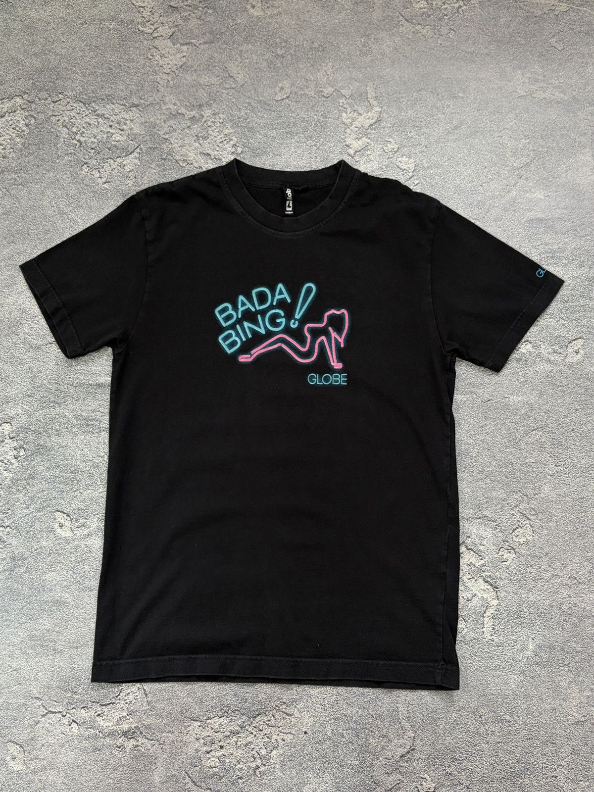 Globe Globe Bada Bing The Sopranos T-Shirt Neon Graphic Skate Tee Size US M / EU 48-50 / 2 - 1 Thumbnail