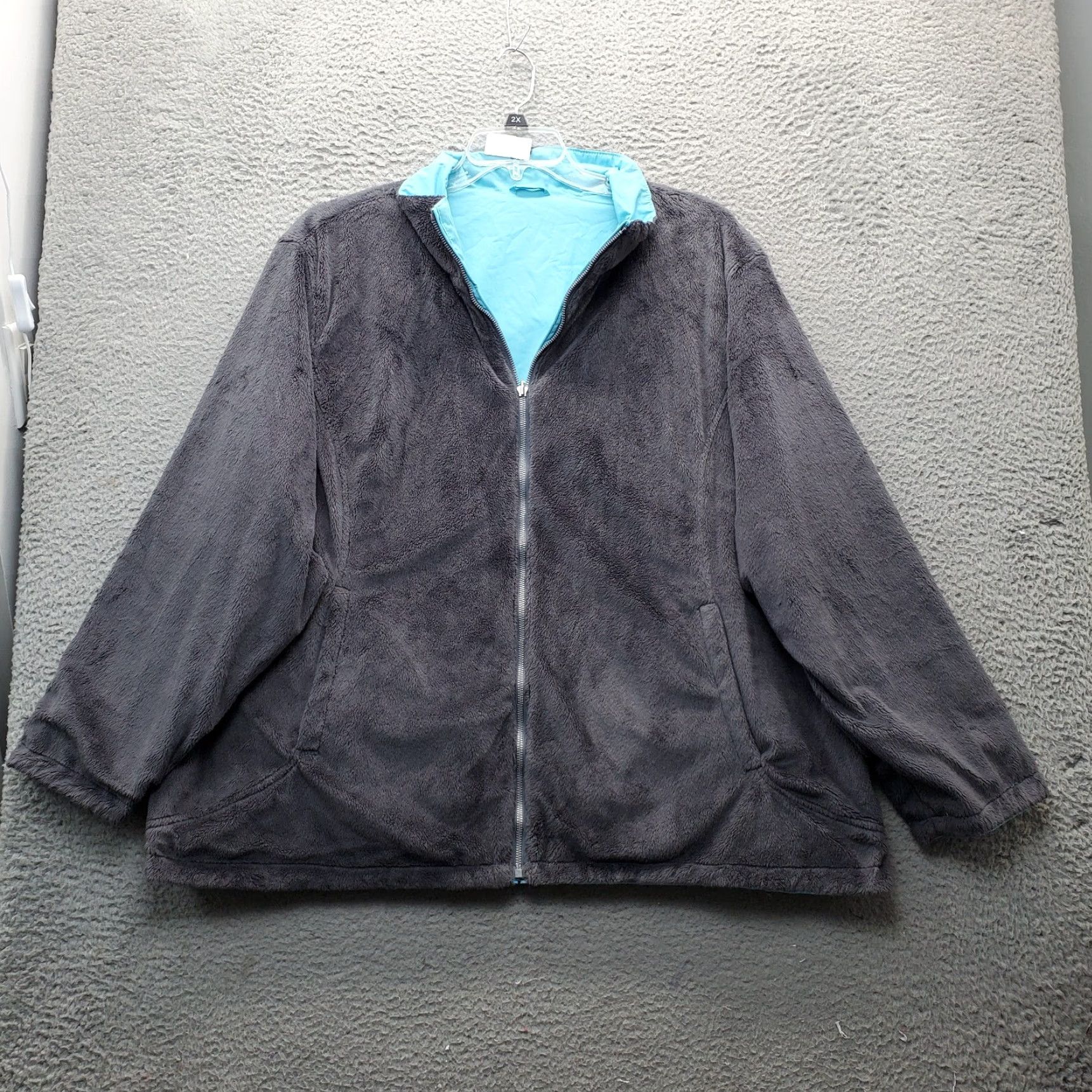 ZeroXposur ZeroXposur Jacket Womens 3X Multicolor Colorblock Reversible Fleece Pockets Full Zip Jacket Womens 3X Multicolor Size XXL / US 16-18 / IT 52-54 - 2 Thumbnail